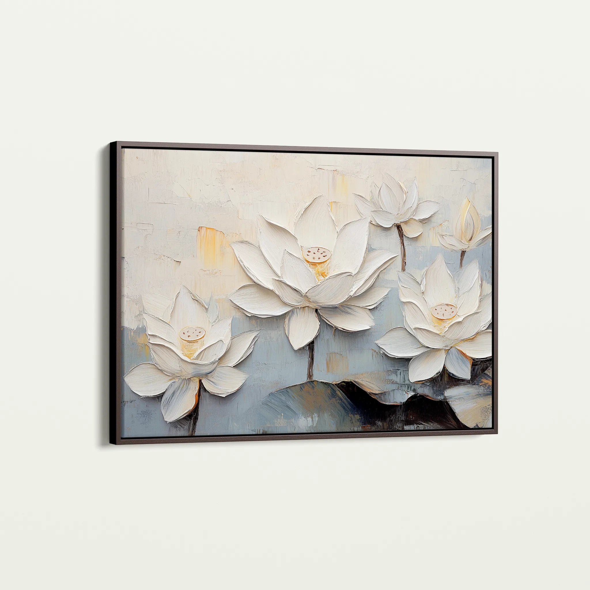 Floral 1057 Canvas Art 60 x 40 cm / Black