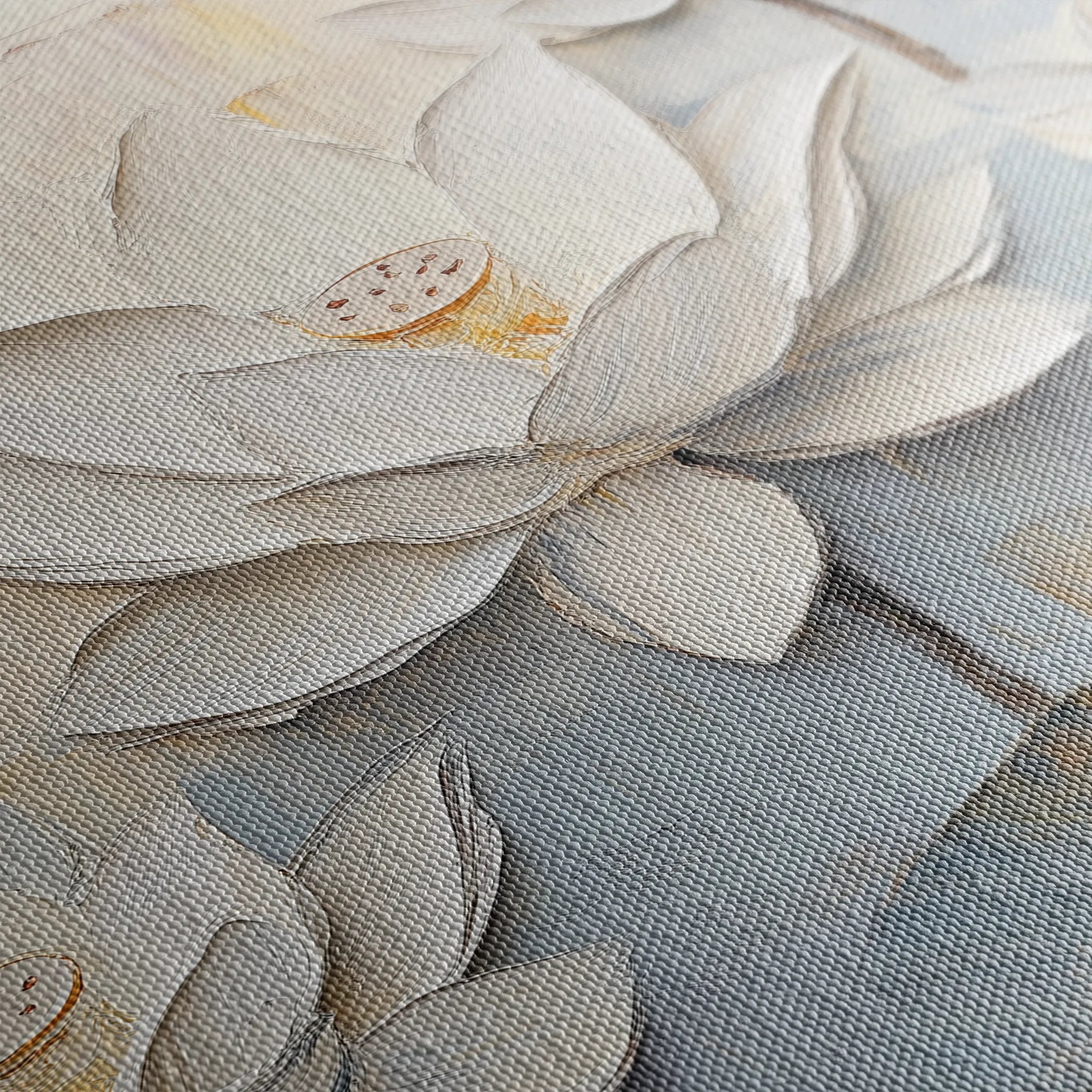 Floral 1057 Canvas Art 60 x 40 cm / Black