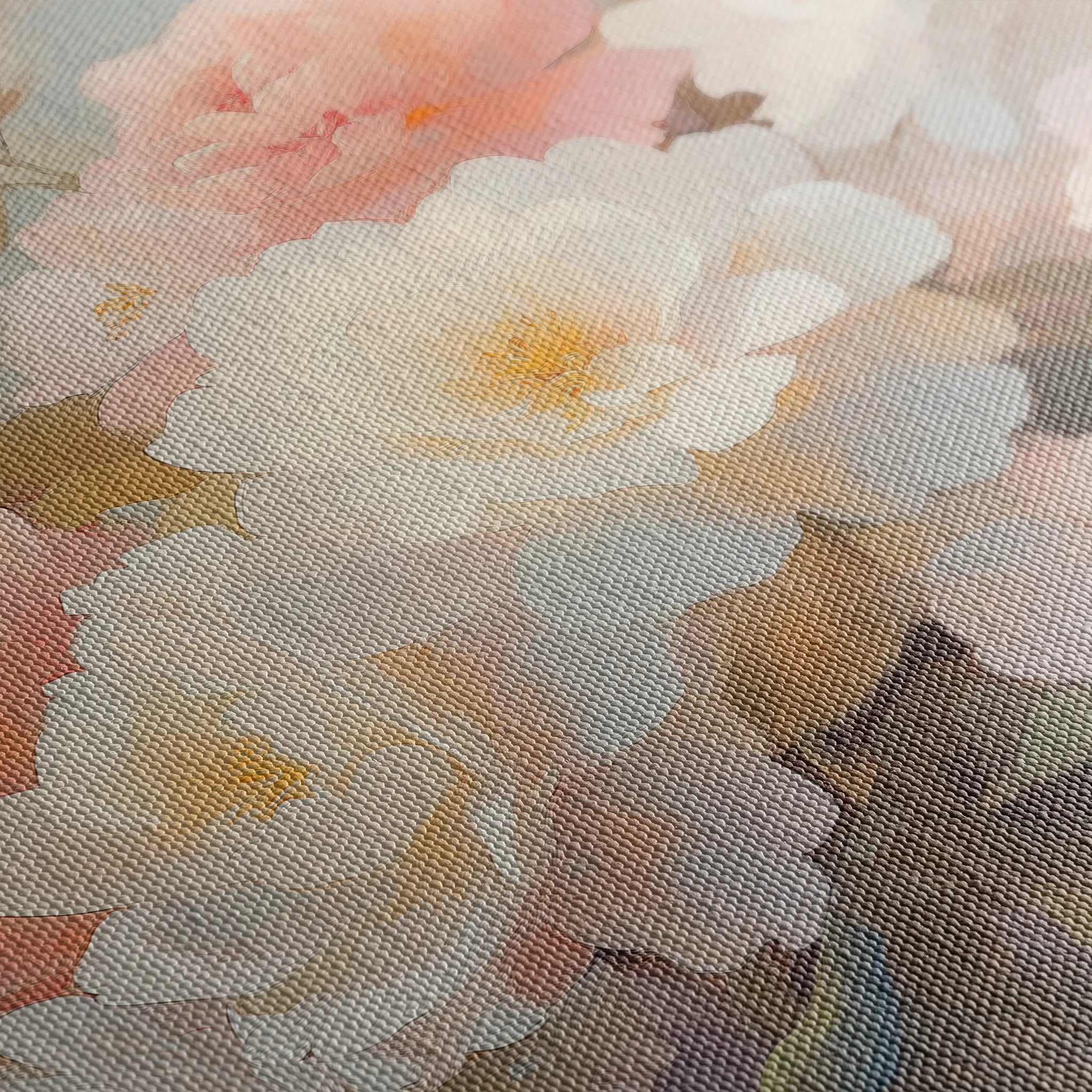 Floral 1058 Canvas Art 60 x 40 cm / Black
