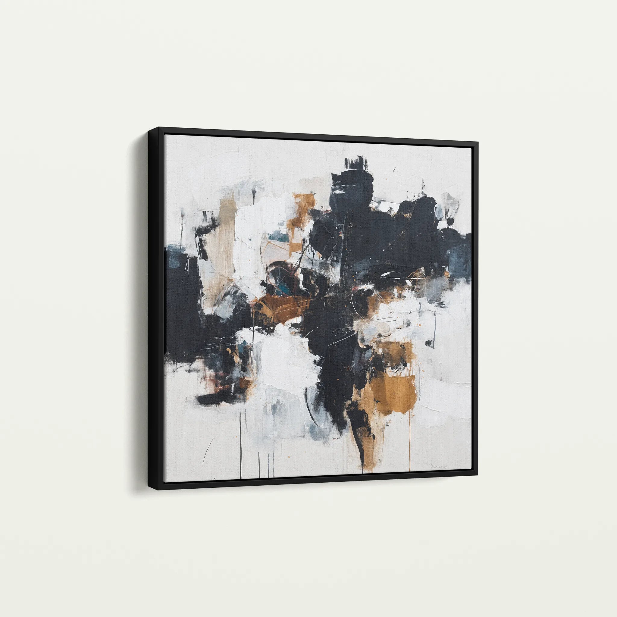 Abstract 1059 Canvas Art 60 x 60 cm / Black