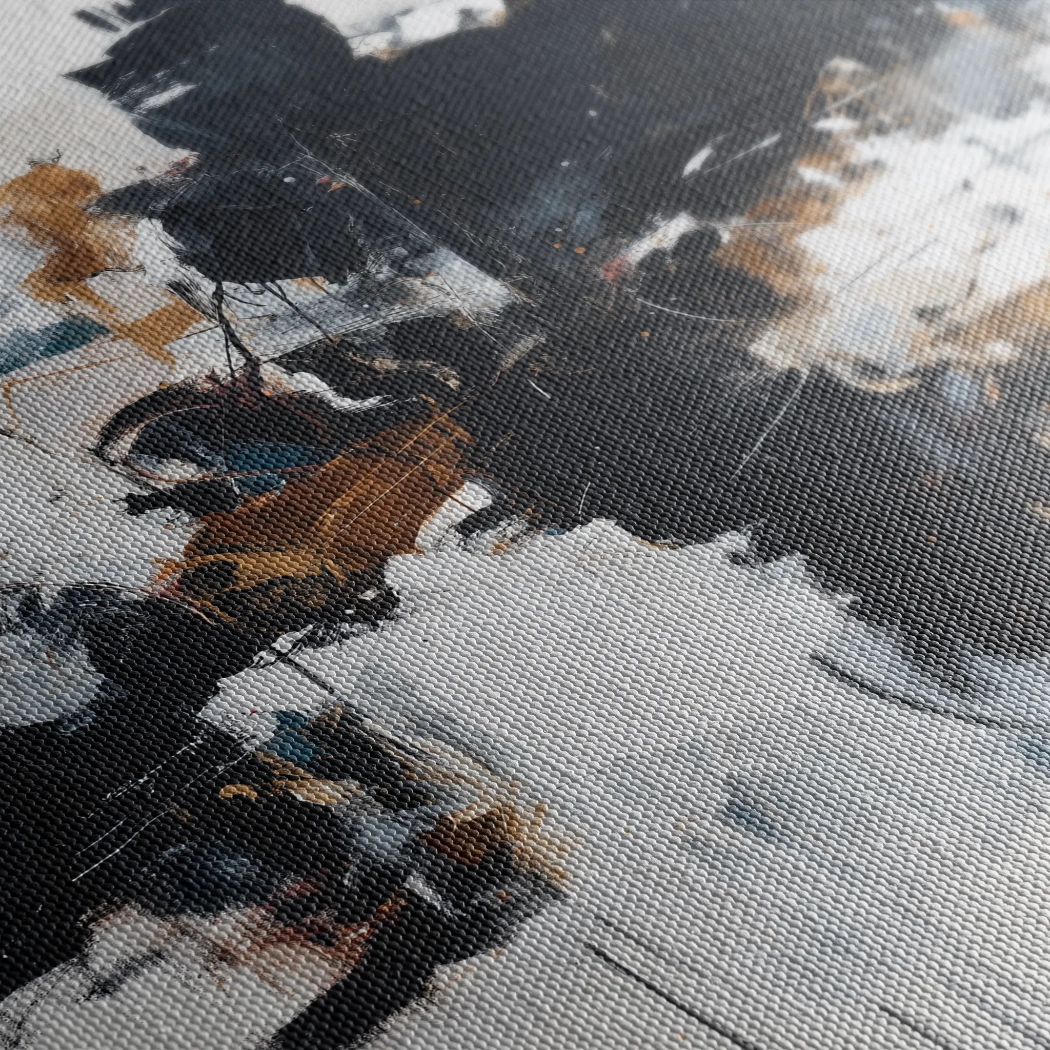 Abstract 1059 Canvas Art 60 x 60 cm / Black