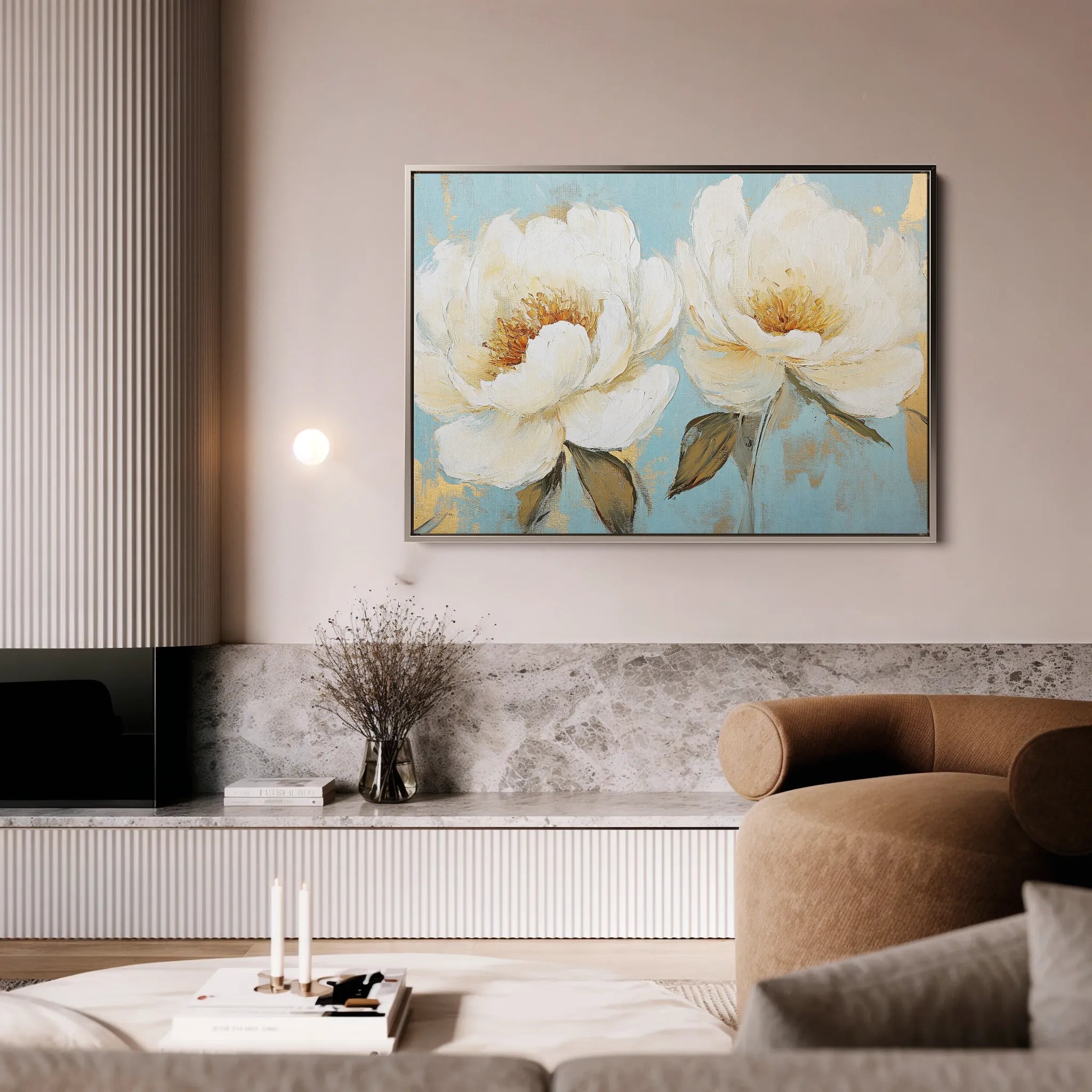 Floral 1059 Canvas Art 60 x 40 cm / Black