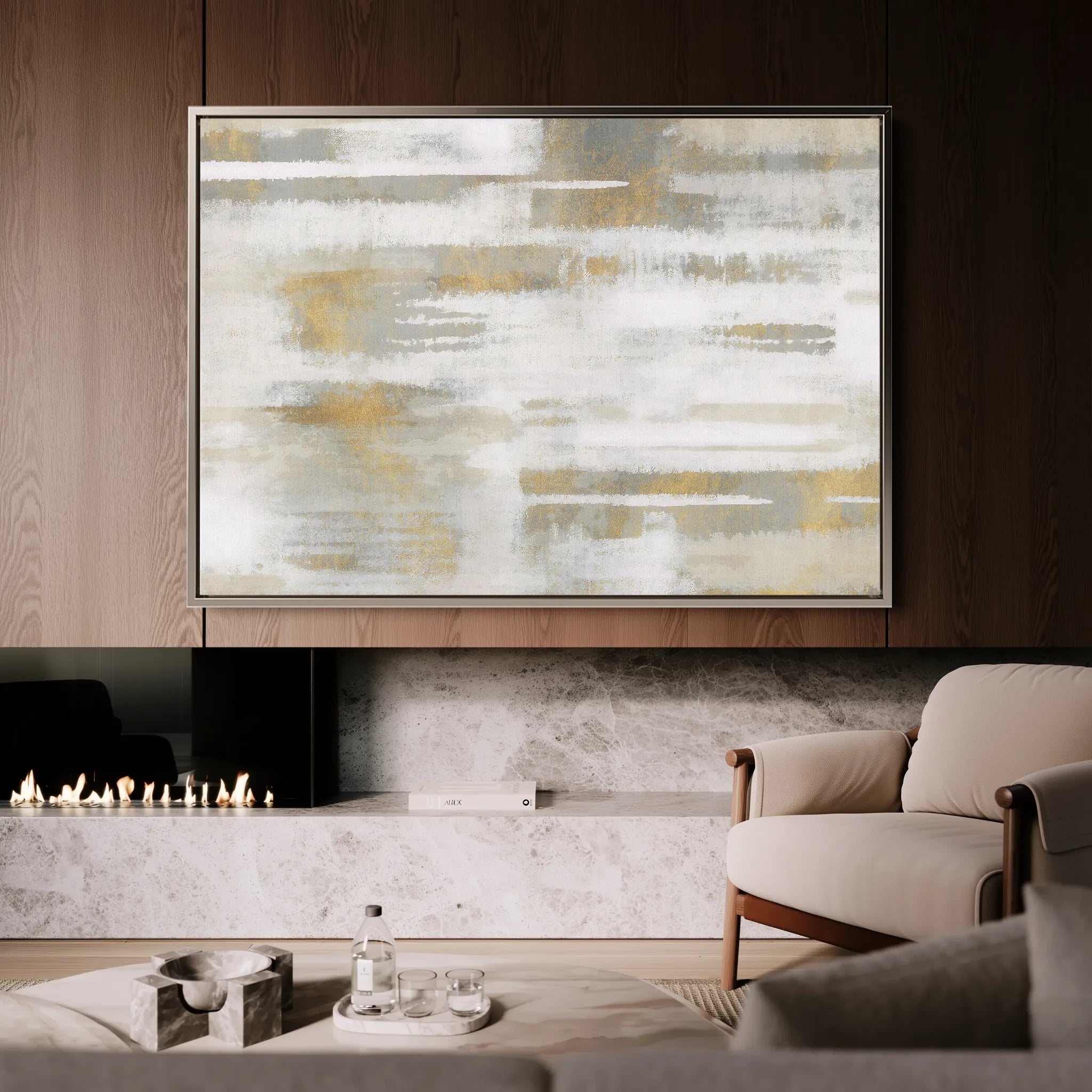 Abstract 106 Canvas Art 60 x 40 cm / Black
