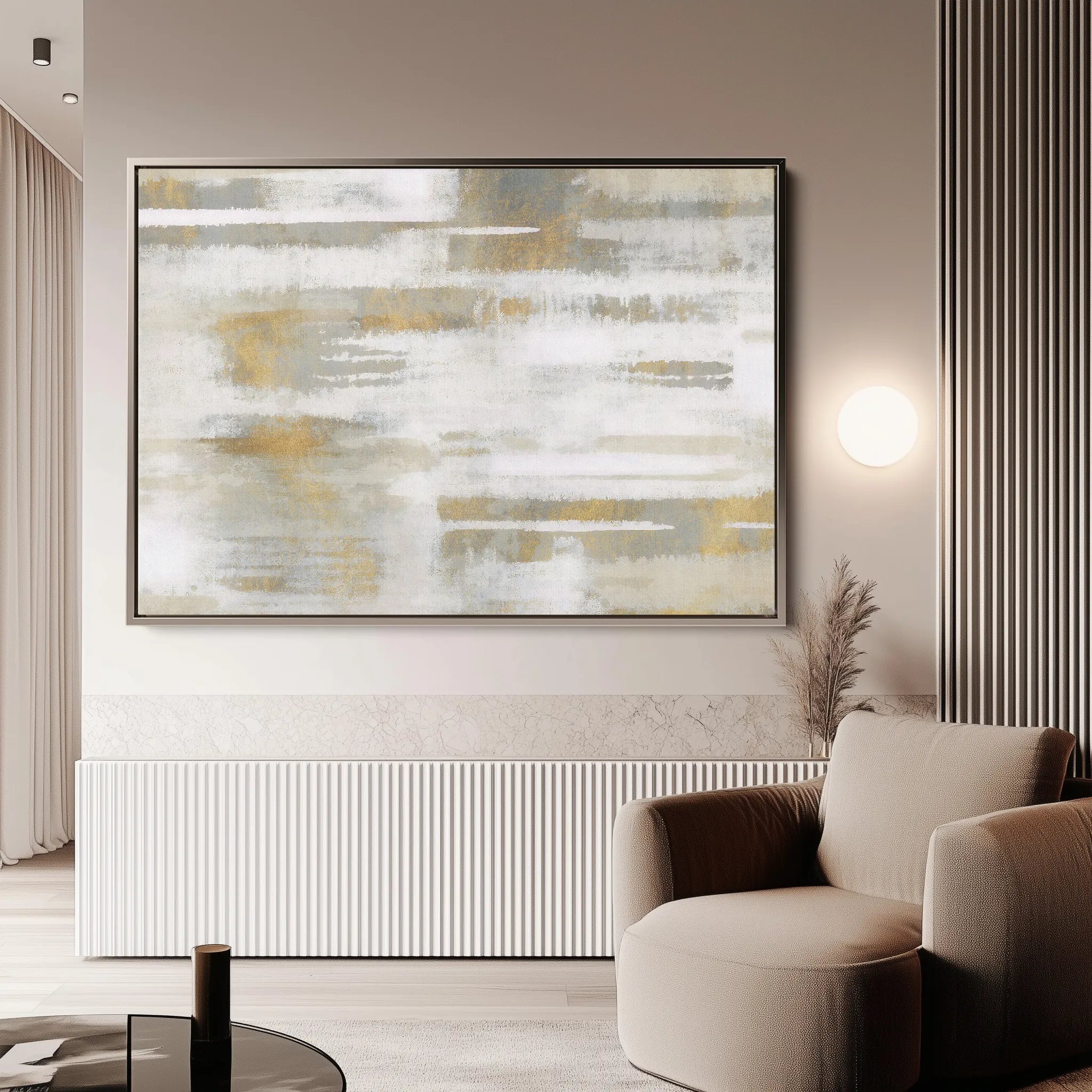 Abstract 106 Canvas Art 60 x 40 cm / Black