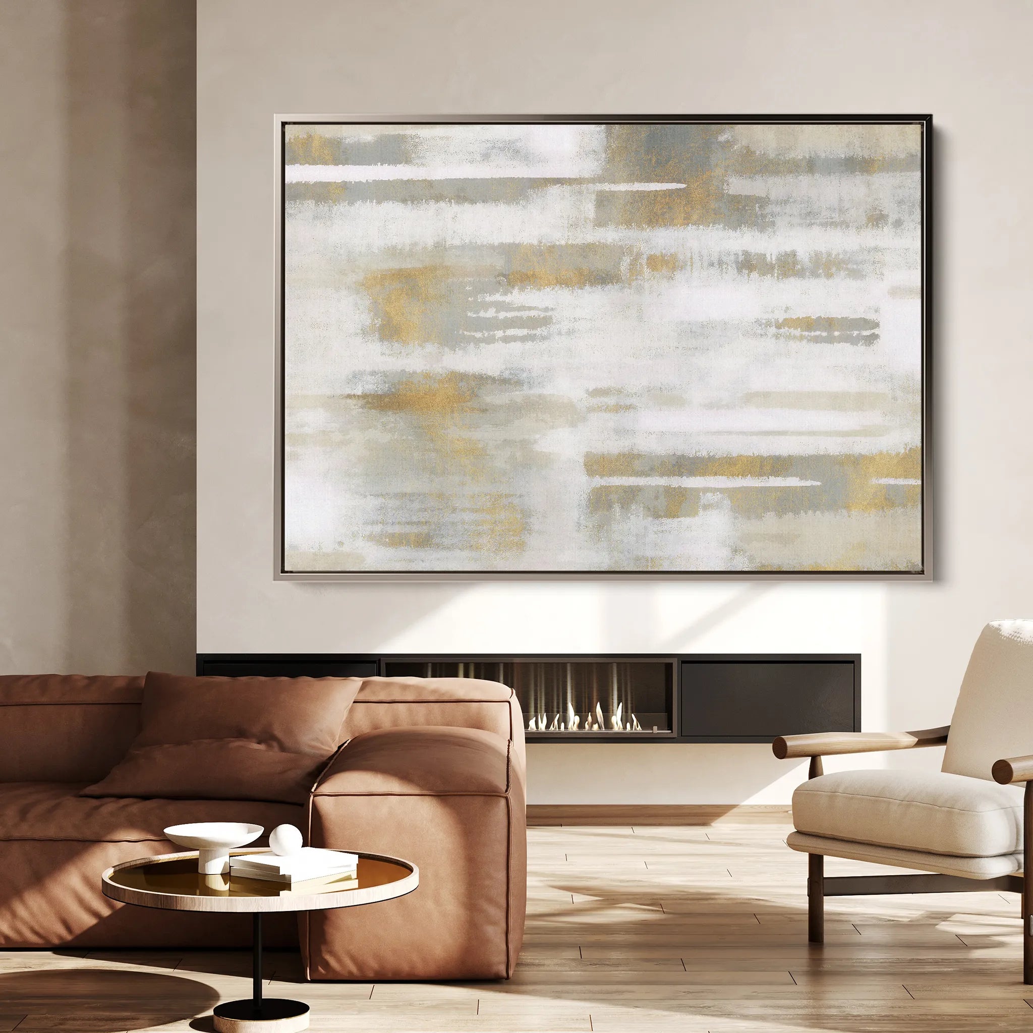 Abstract 106 Canvas Art 60 x 40 cm / Black