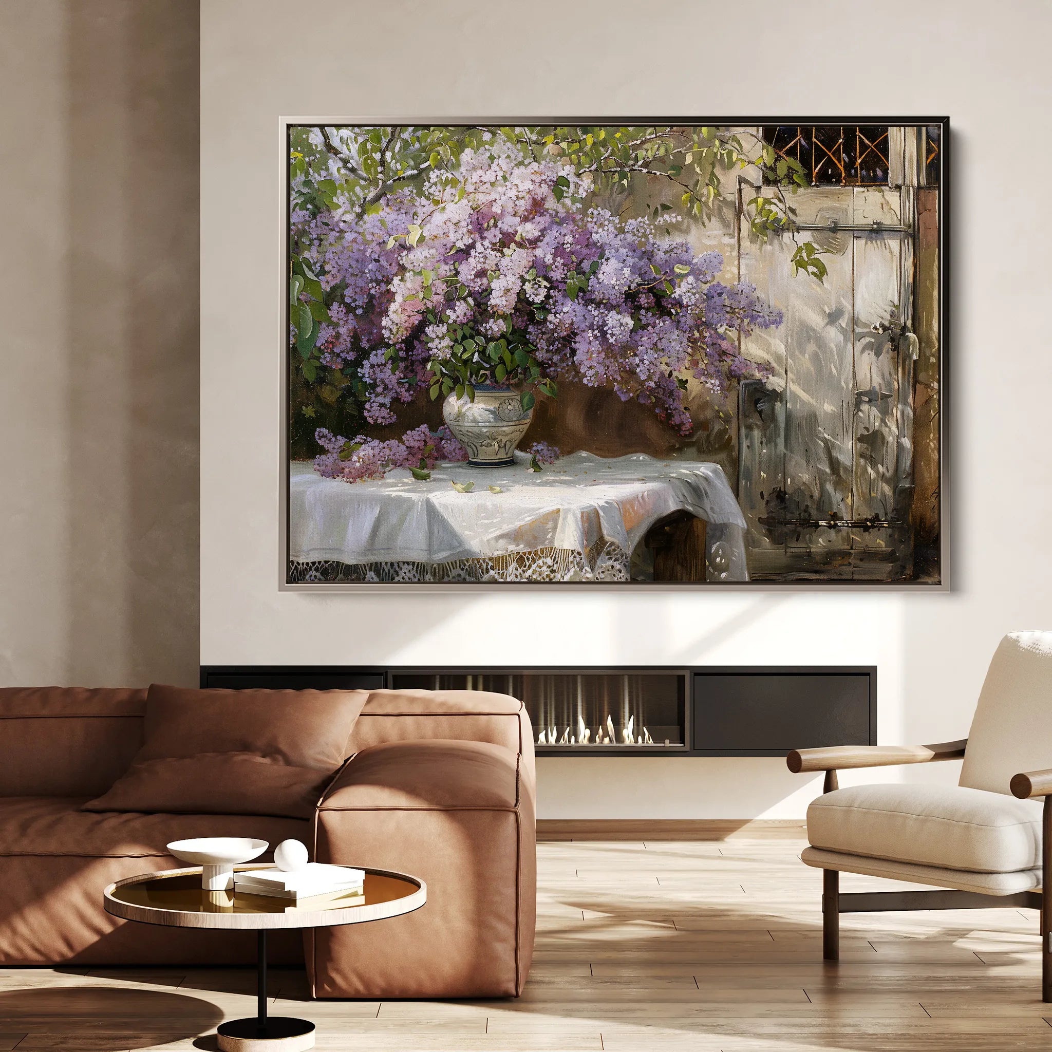 Floral 106 Canvas Art 60 x 40 cm / Black