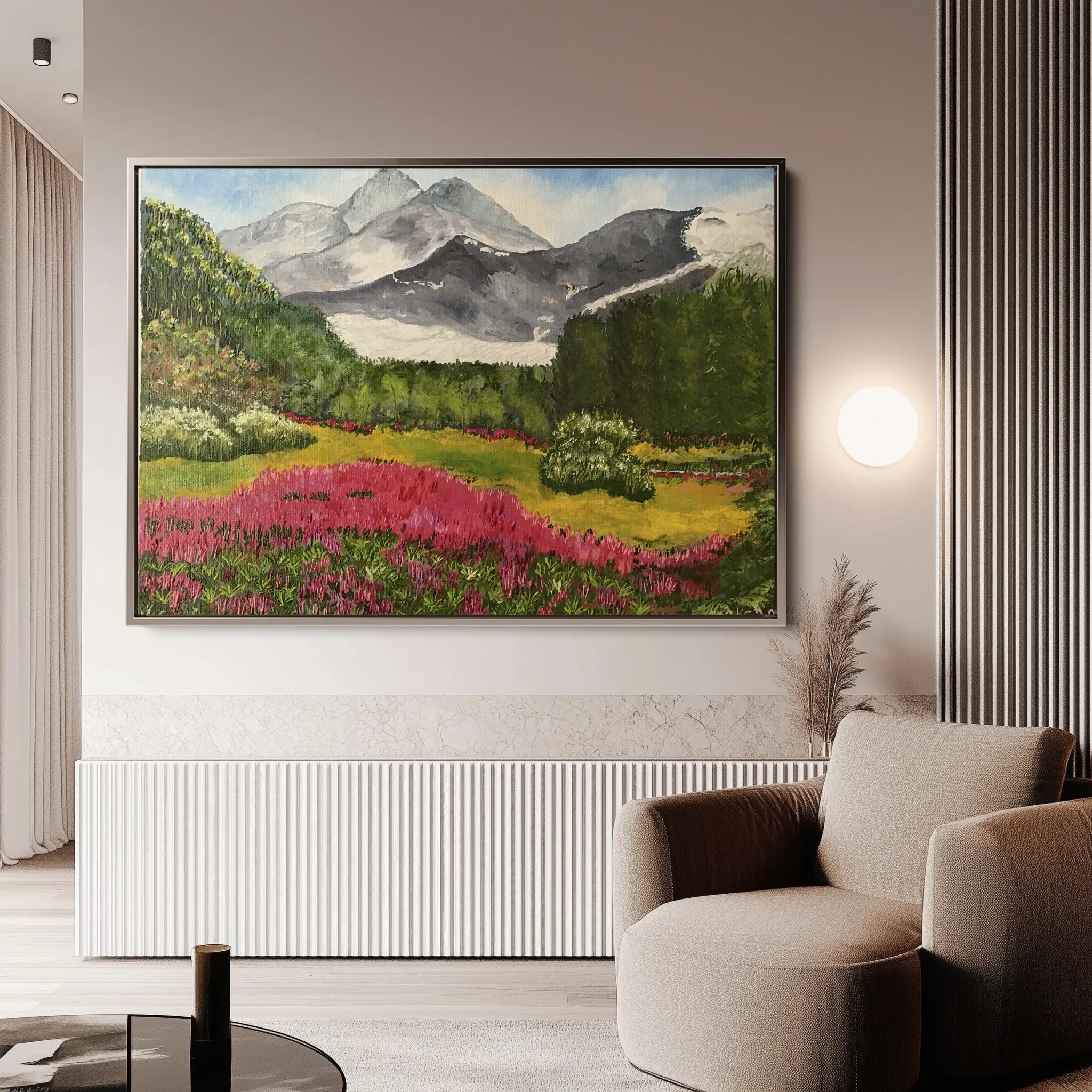 Landscape 106 Canvas Art 60 x 40 cm / Black