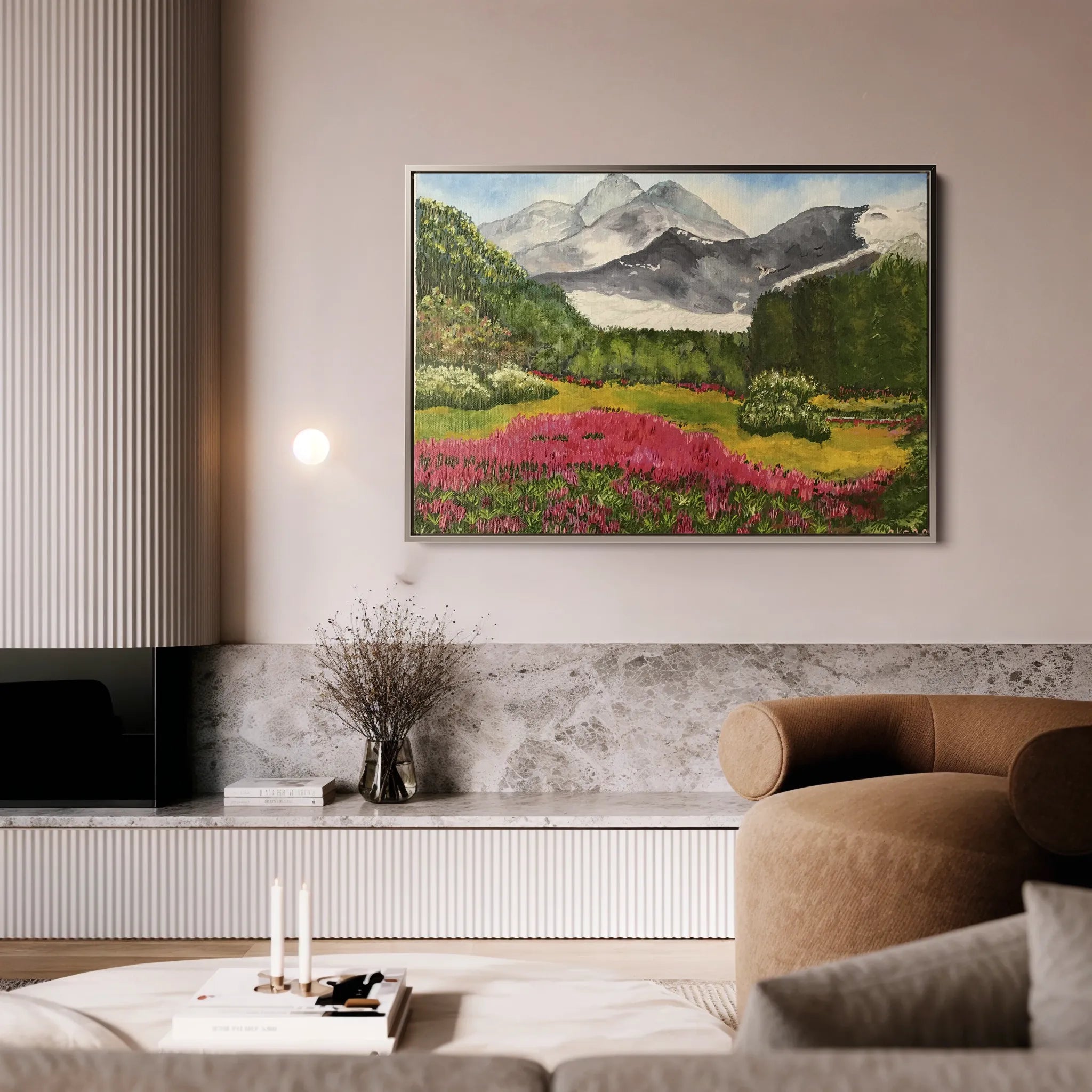 Landscape 106 Canvas Art 60 x 40 cm / Black