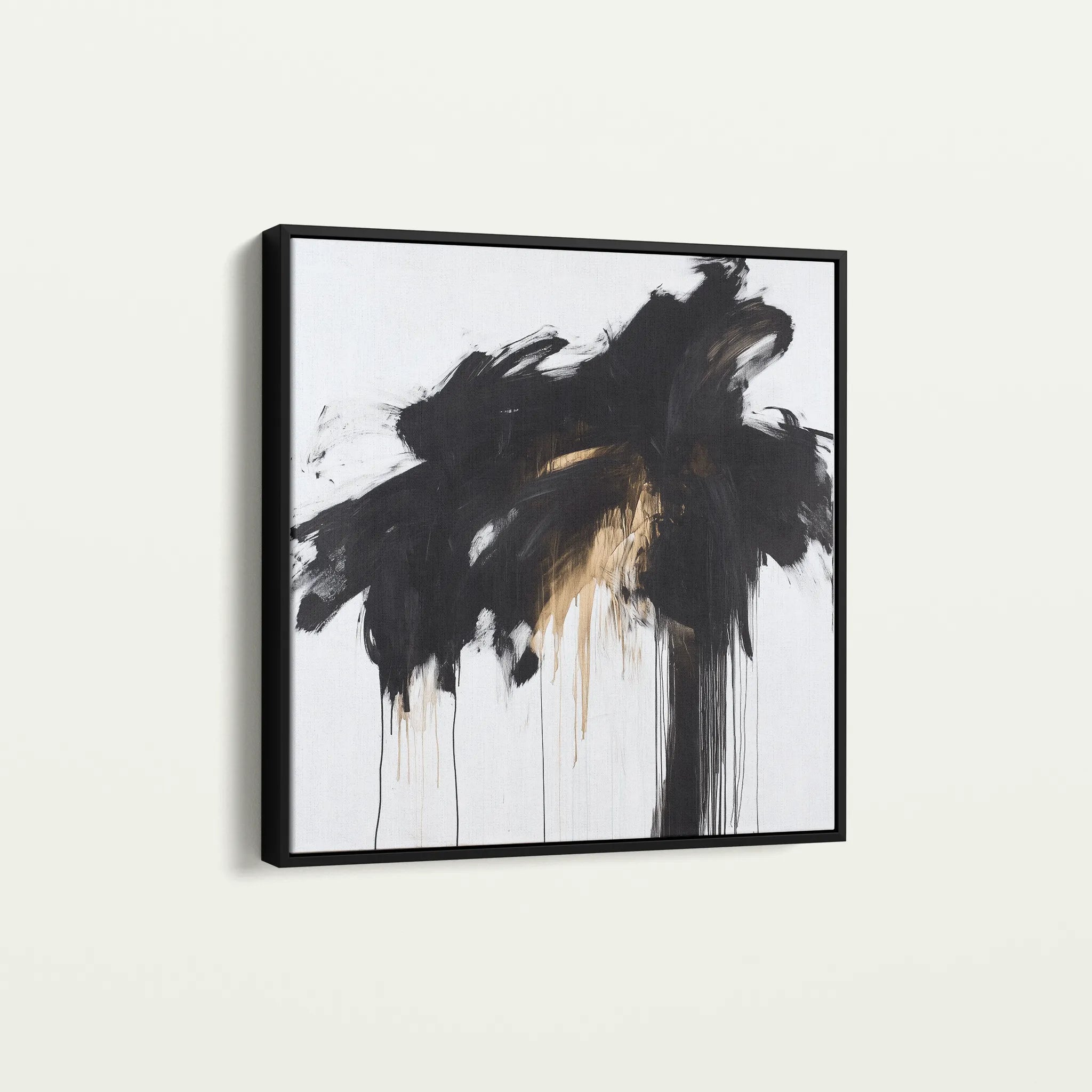 Abstract 1060 Canvas Art 60 x 60 cm / Black