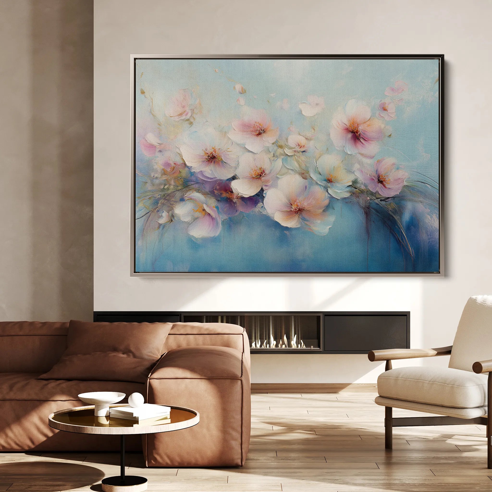 Floral 1060 Canvas Art 60 x 40 cm / Black