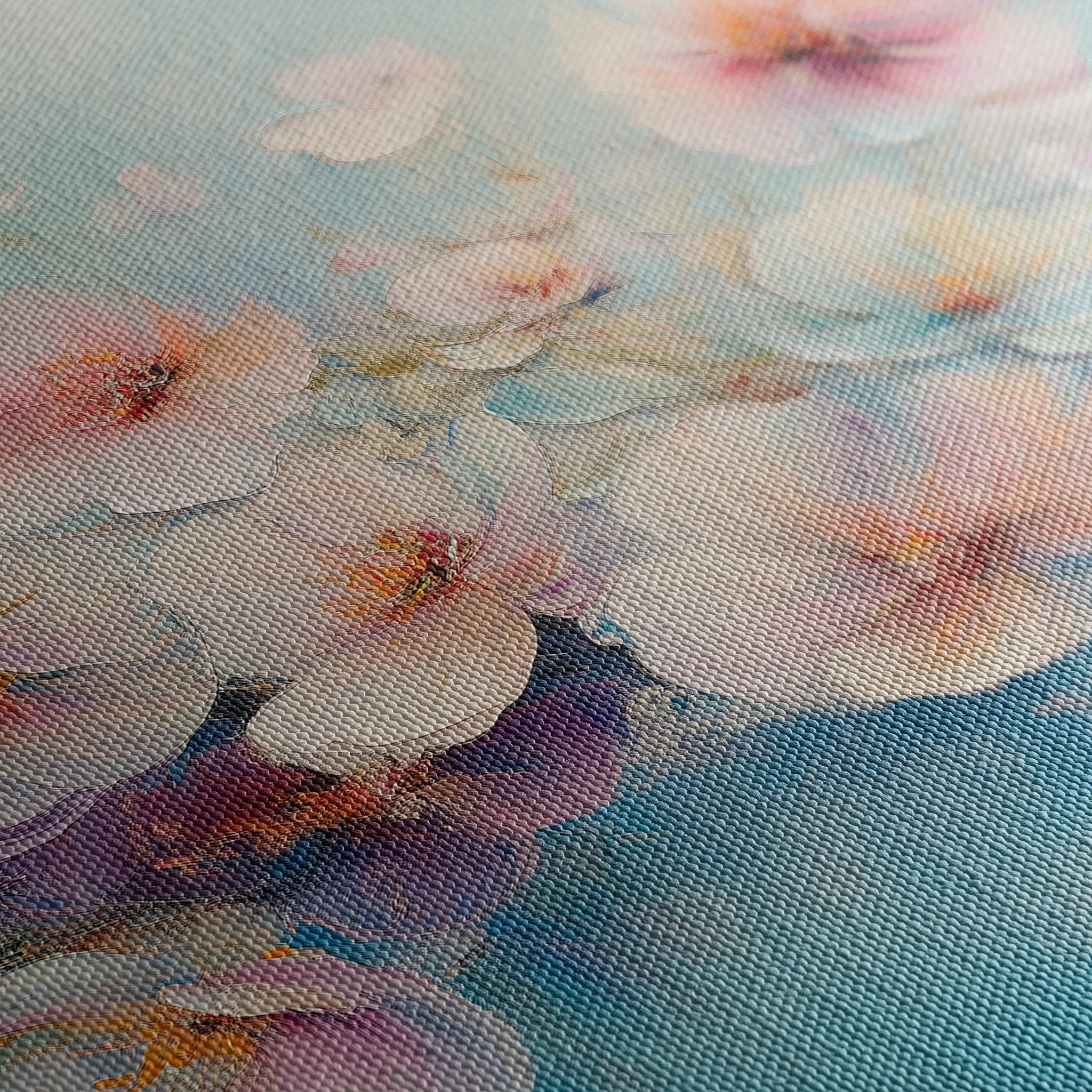 Floral 1060 Canvas Art 60 x 40 cm / Black