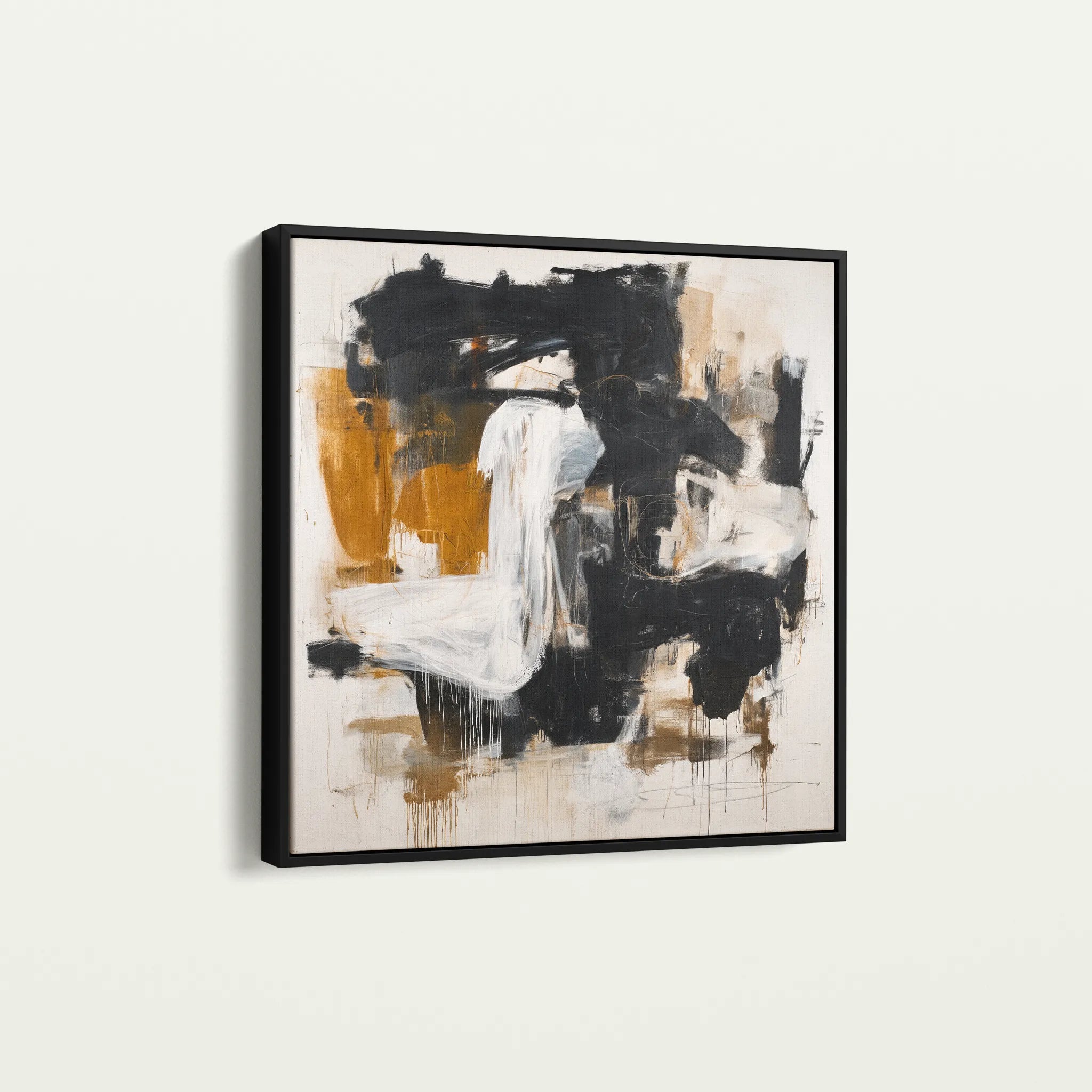 Abstract 1061 Canvas Art 60 x 60 cm / Black