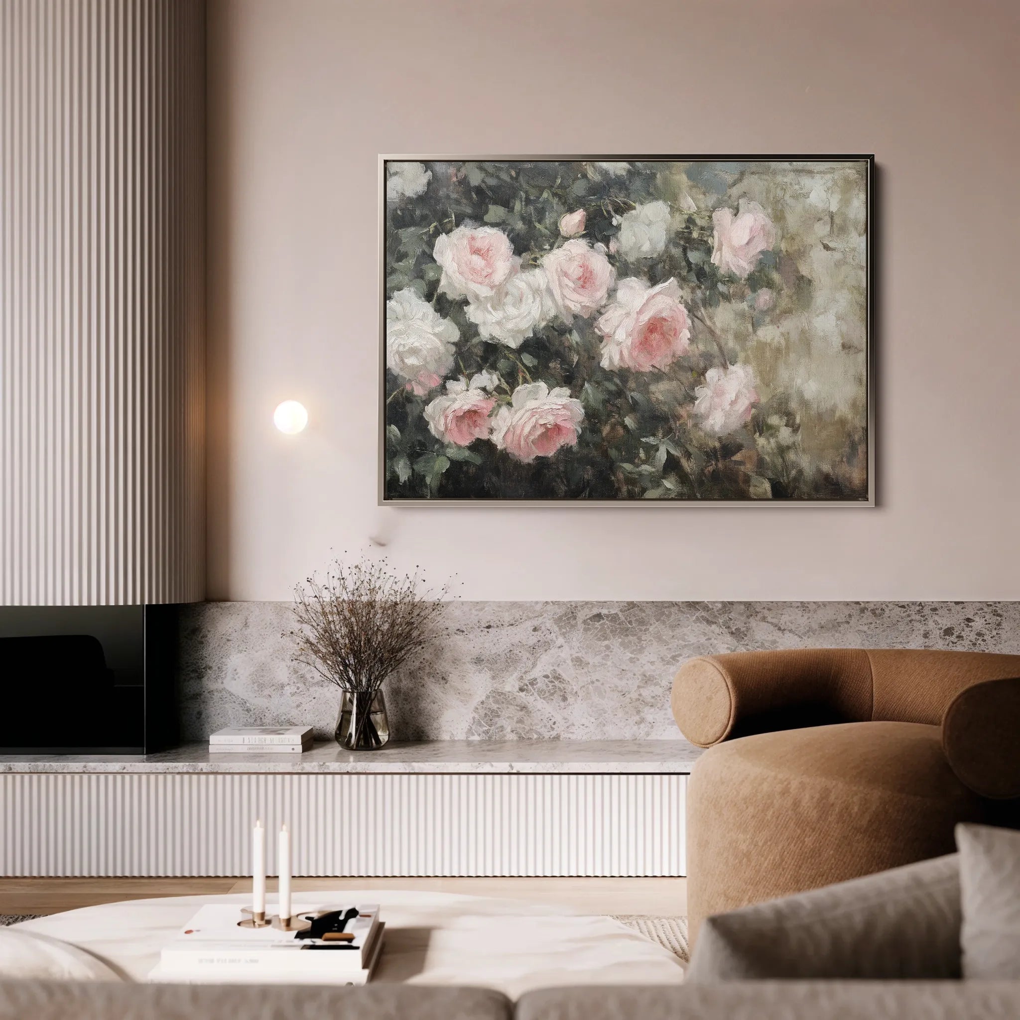 Floral 1061 Canvas Art 60 x 40 cm / Black
