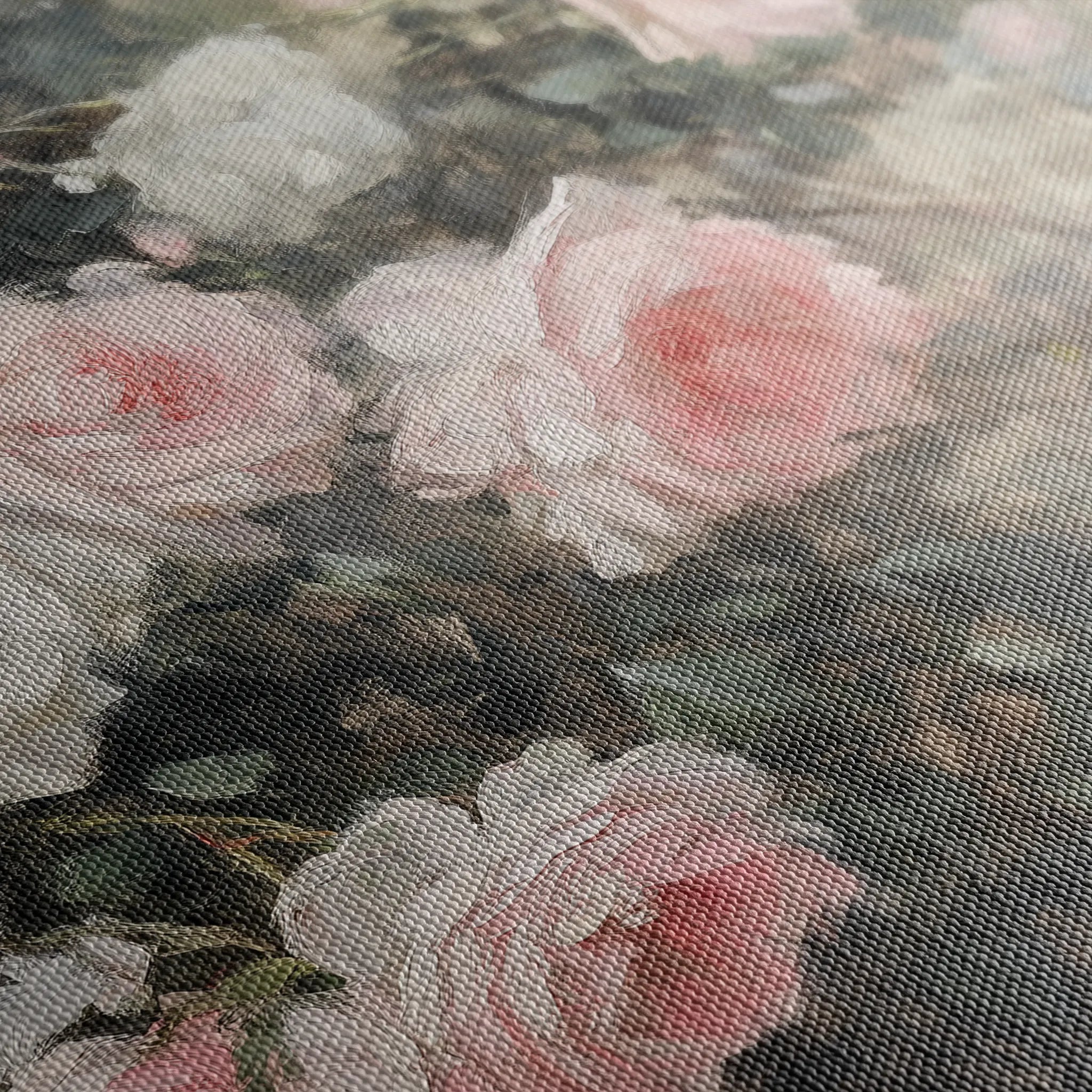 Floral 1061 Canvas Art 60 x 40 cm / Black