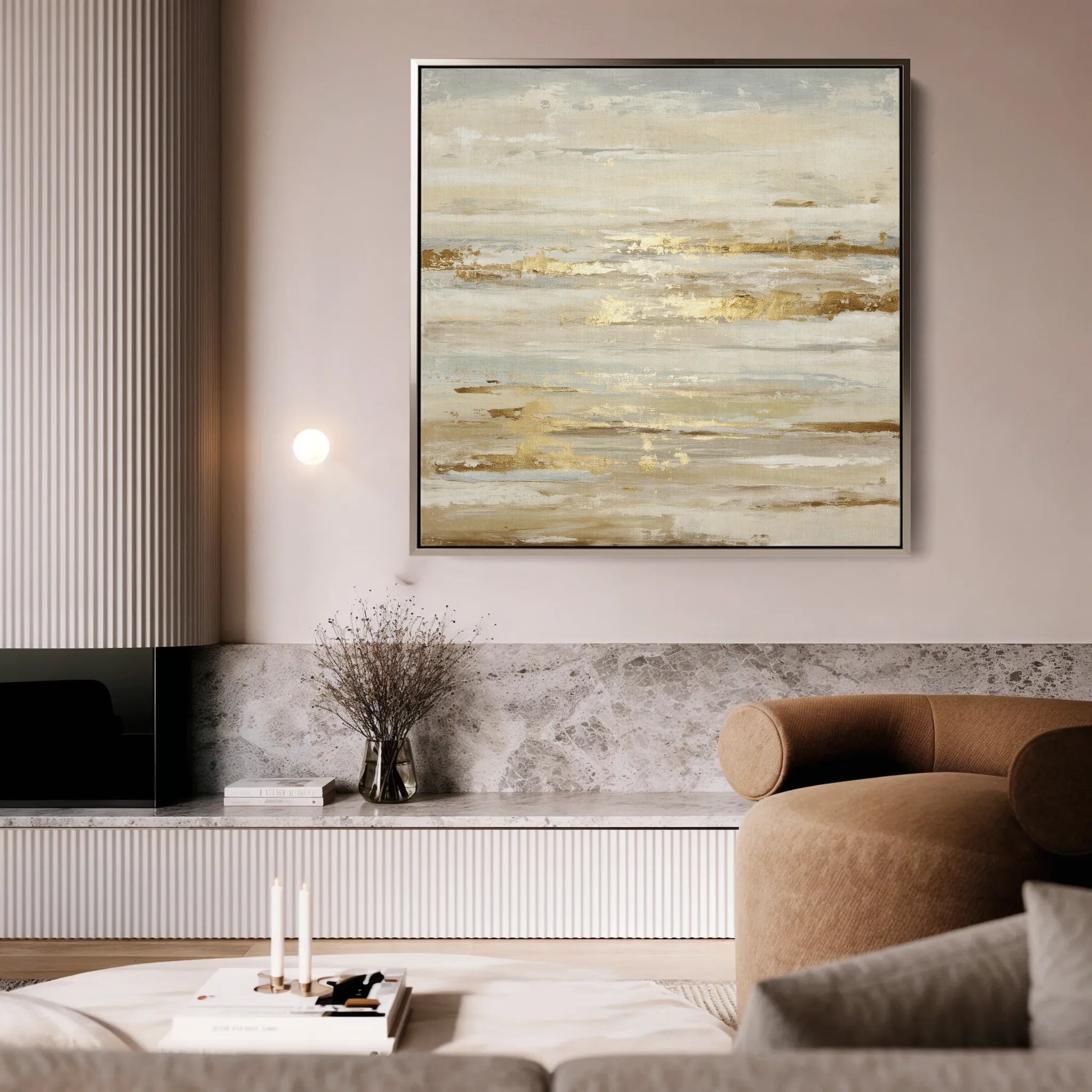 Abstract 1062 Canvas Art 60 x 60 cm / Black