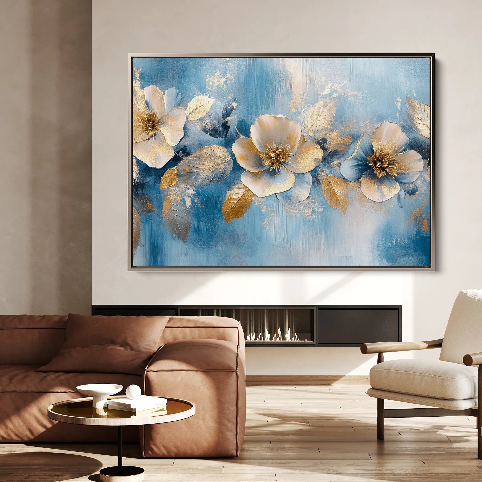 Floral 1062 Canvas Art 60 x 40 cm / Black