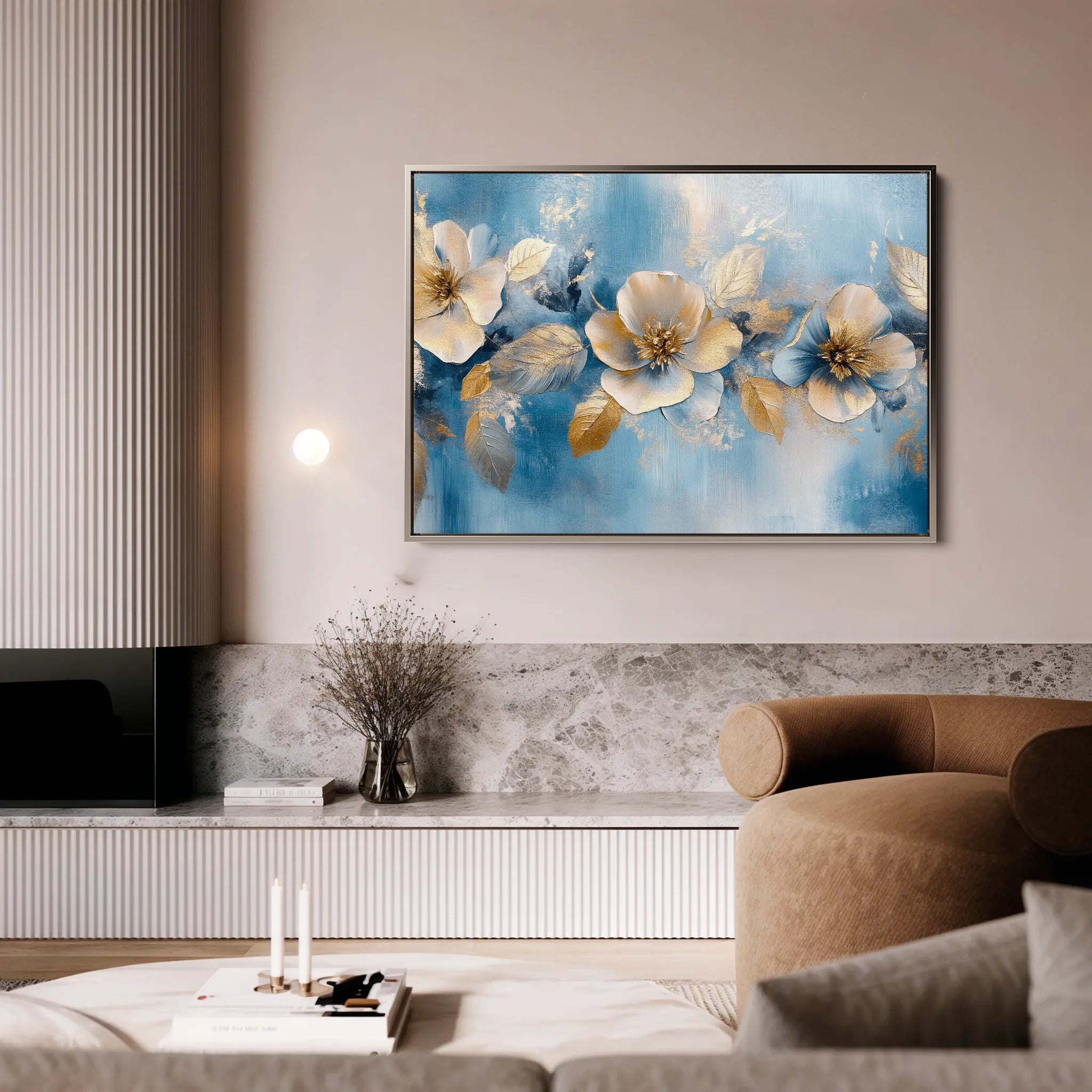 Floral 1062 Canvas Art 60 x 40 cm / Black