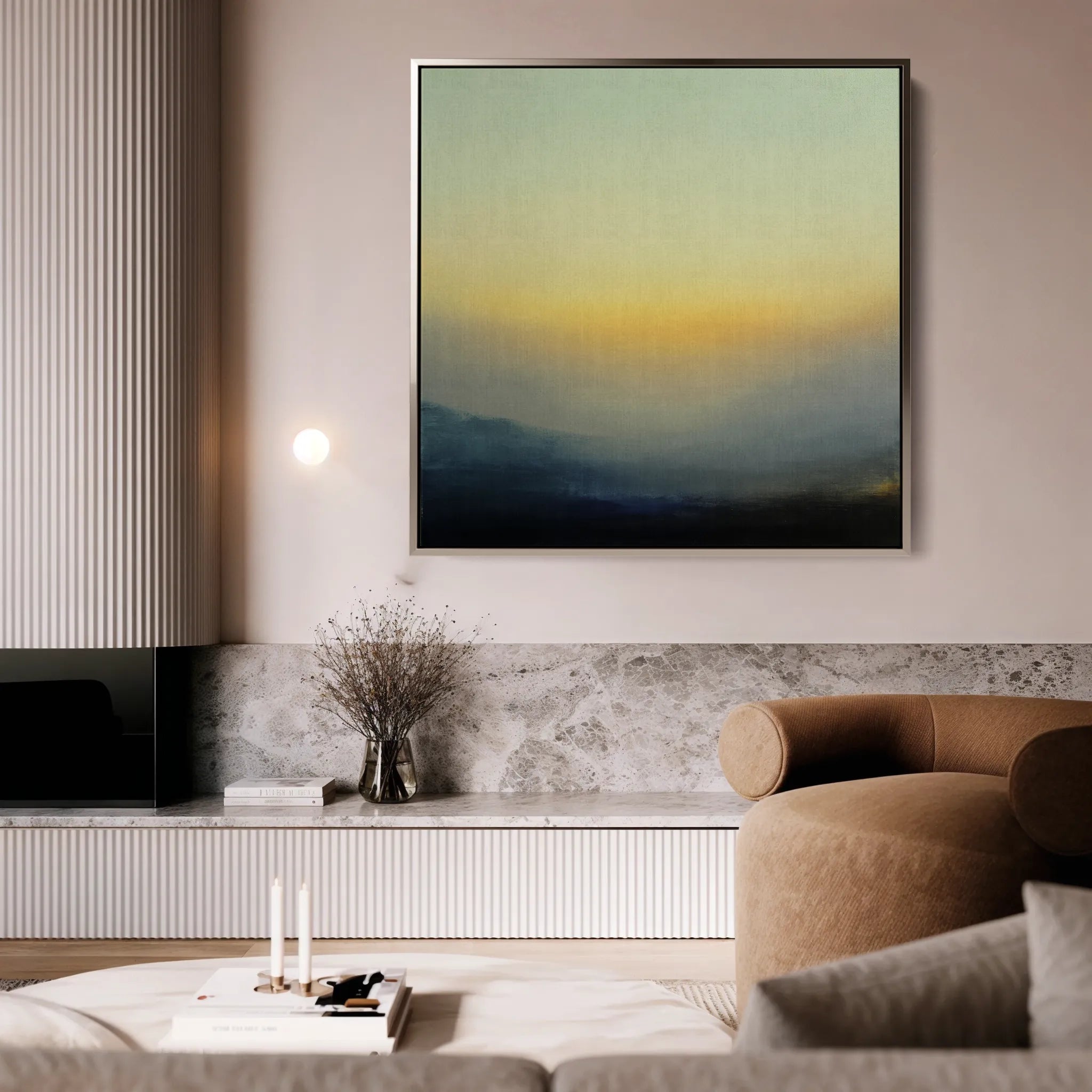 Abstract 1063 Canvas Art 60 x 60 cm / Black