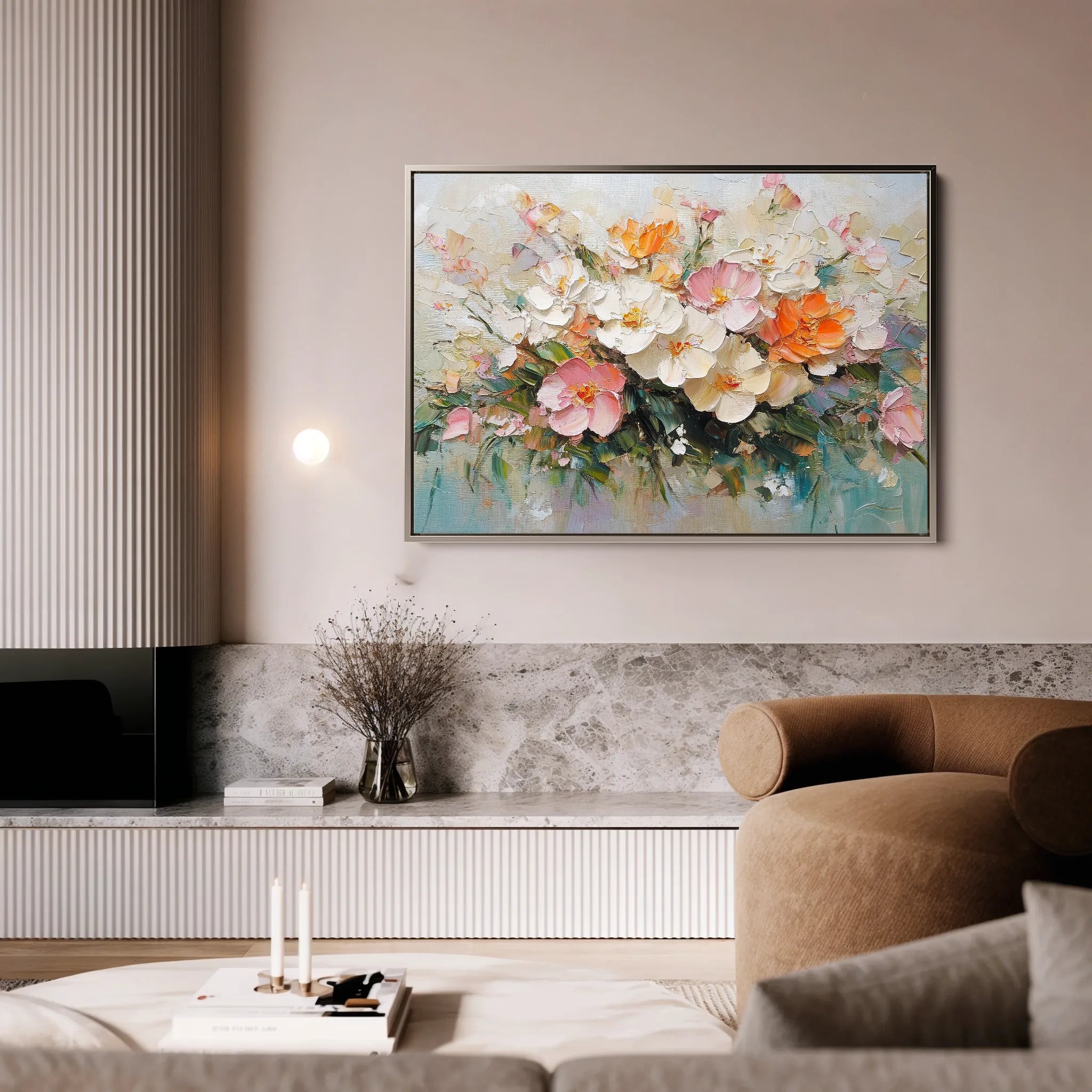 Floral 1063 Canvas Art 60 x 40 cm / Black