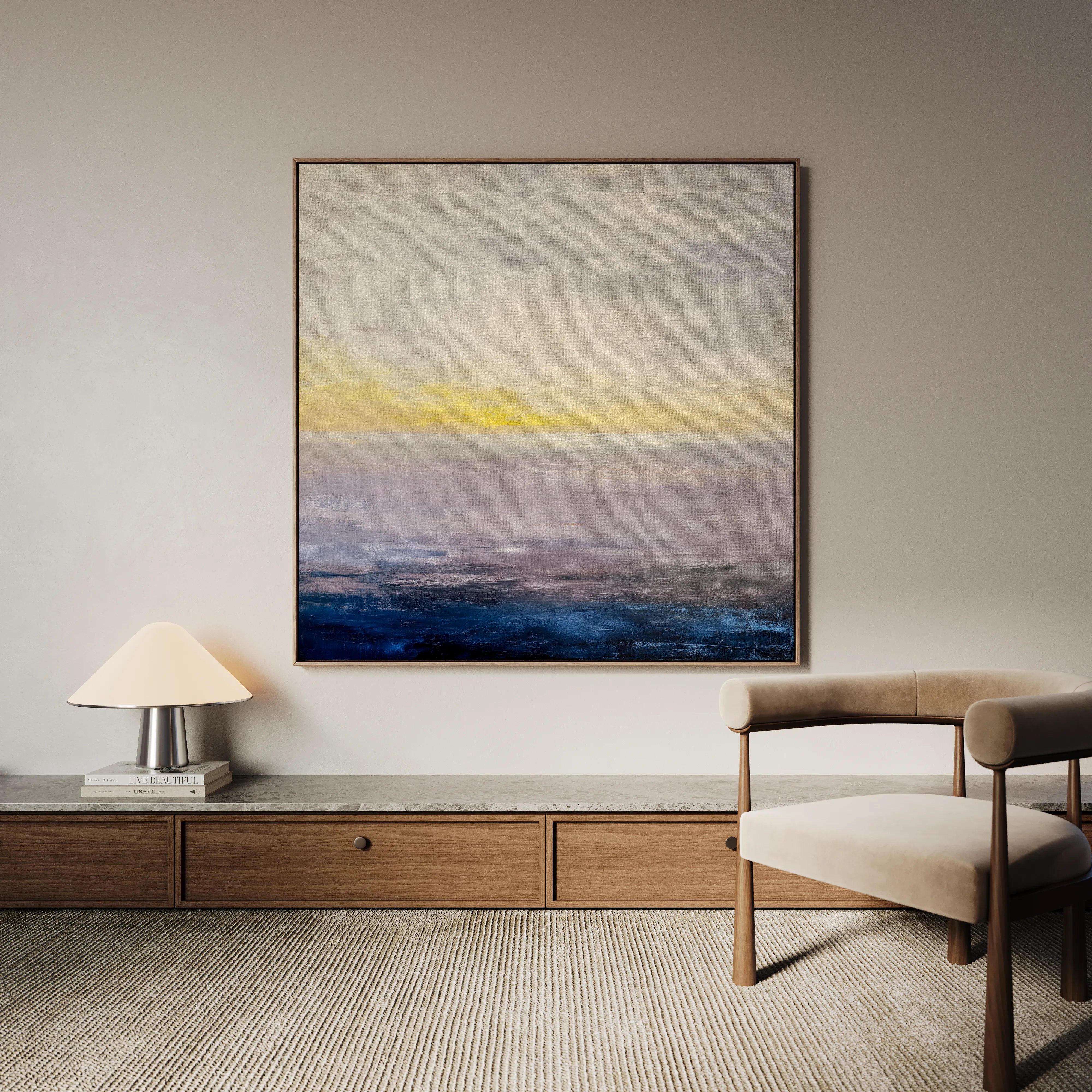 Abstract 1064 Canvas Art 60 x 60 cm / Black