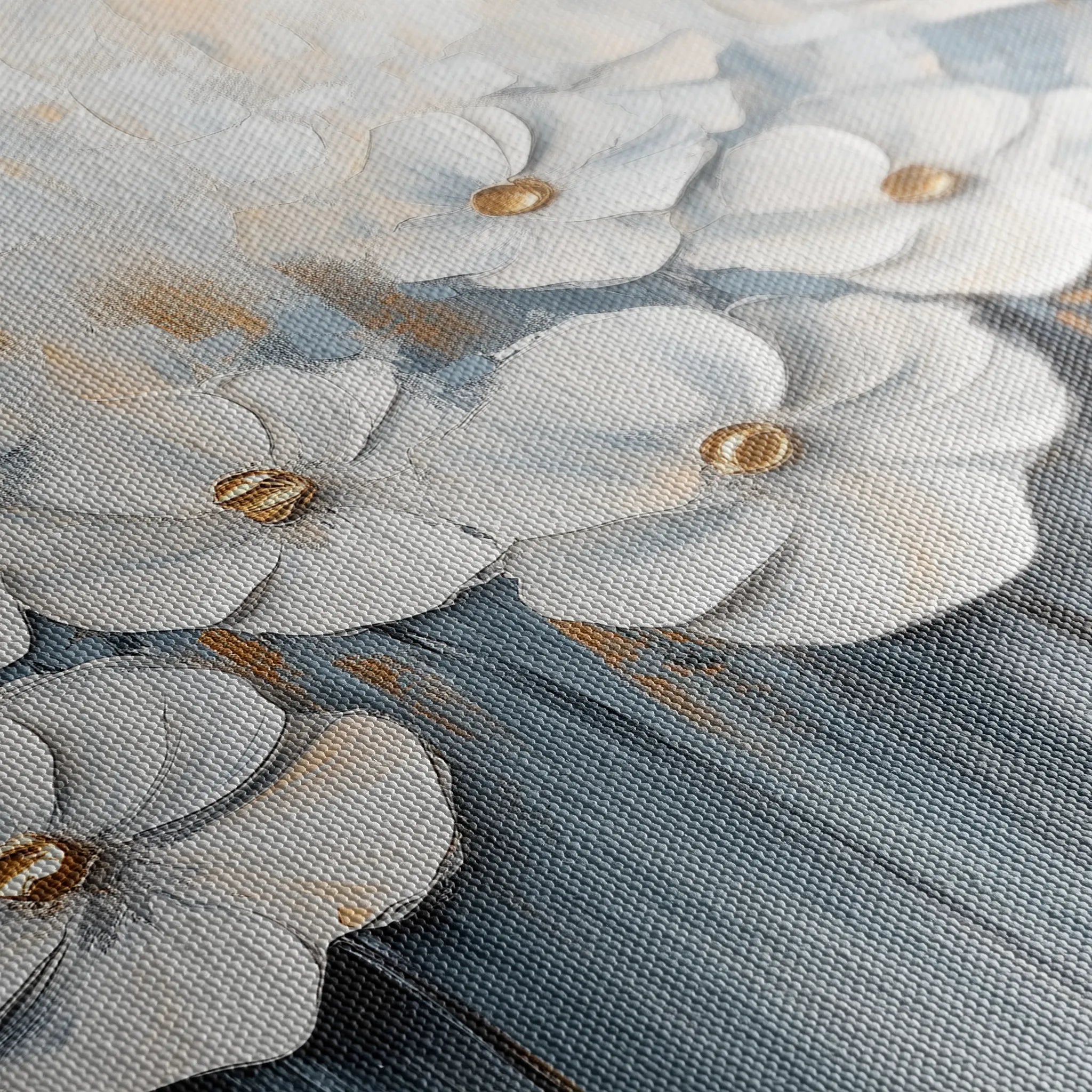 Floral 1064 Canvas Art 60 x 40 cm / Black