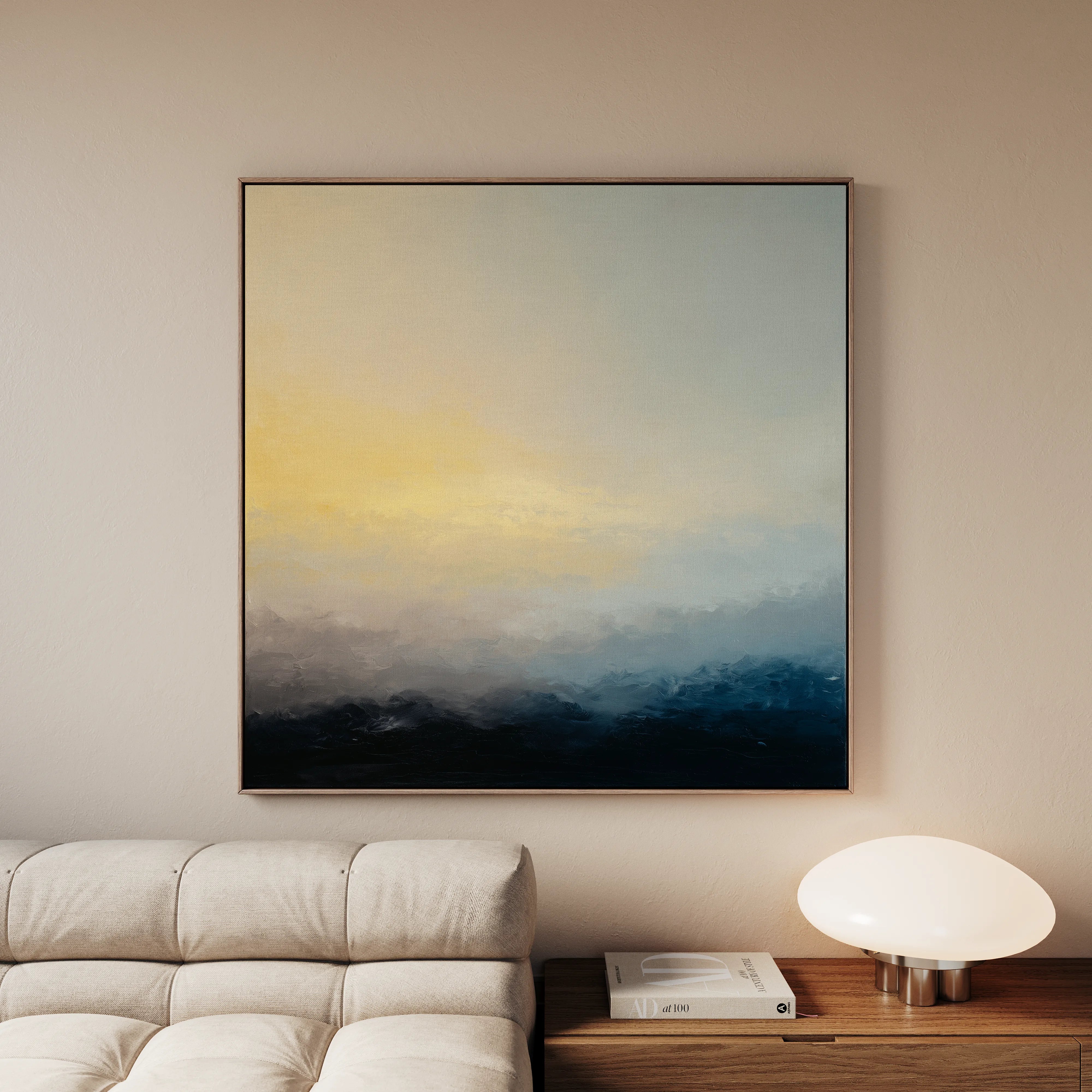 Abstract 1065 Canvas Art 60 x 60 cm / Black