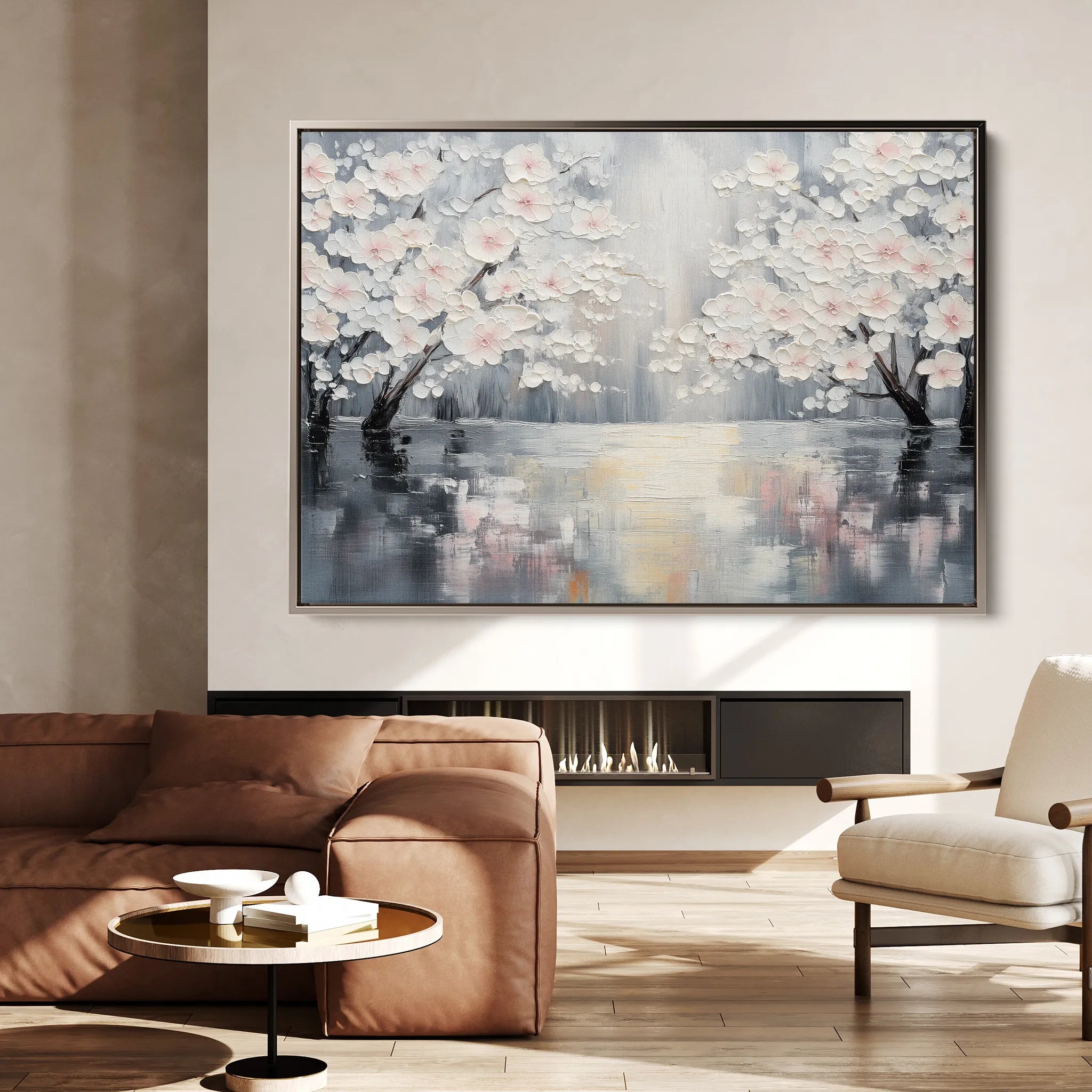Floral 1065 Canvas Art 60 x 40 cm / Black