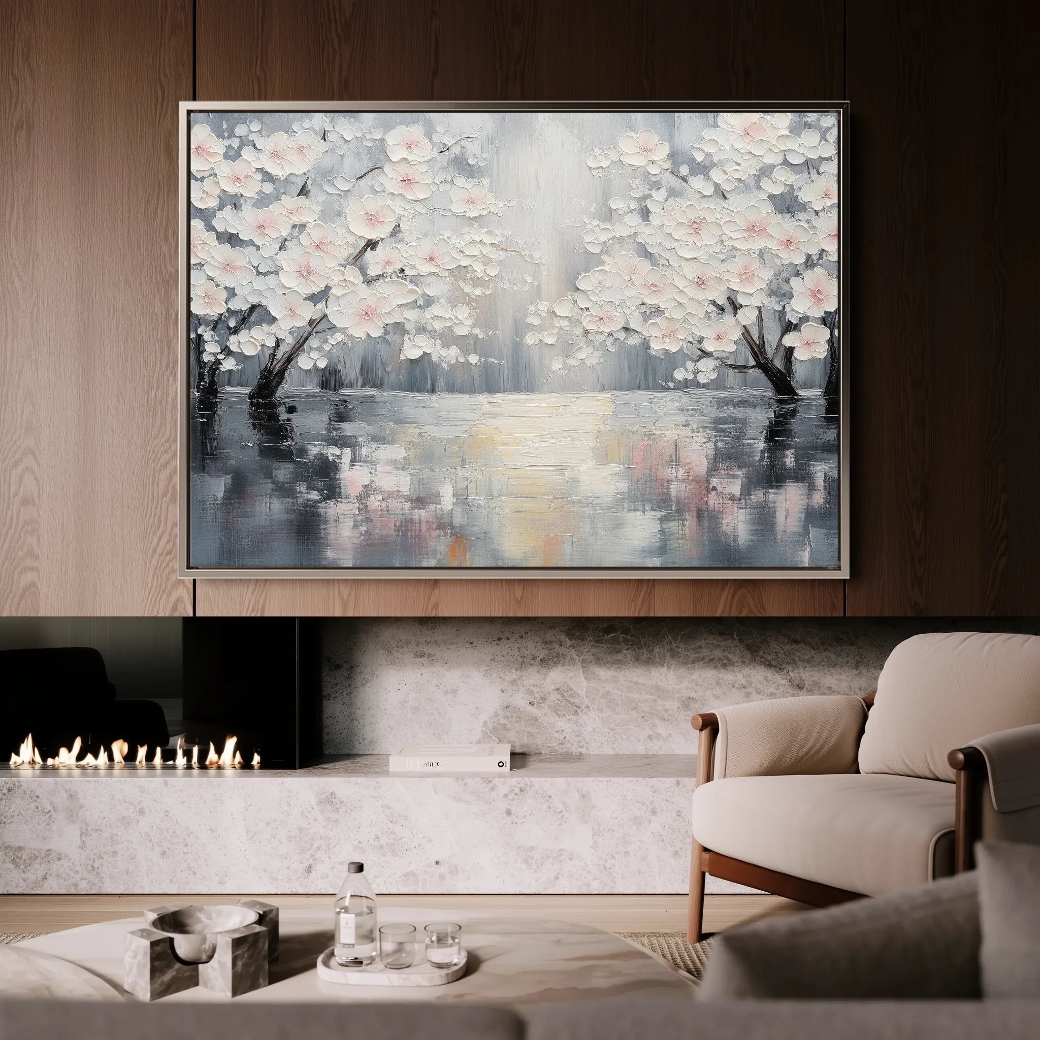 Floral 1065 Canvas Art 60 x 40 cm / Black