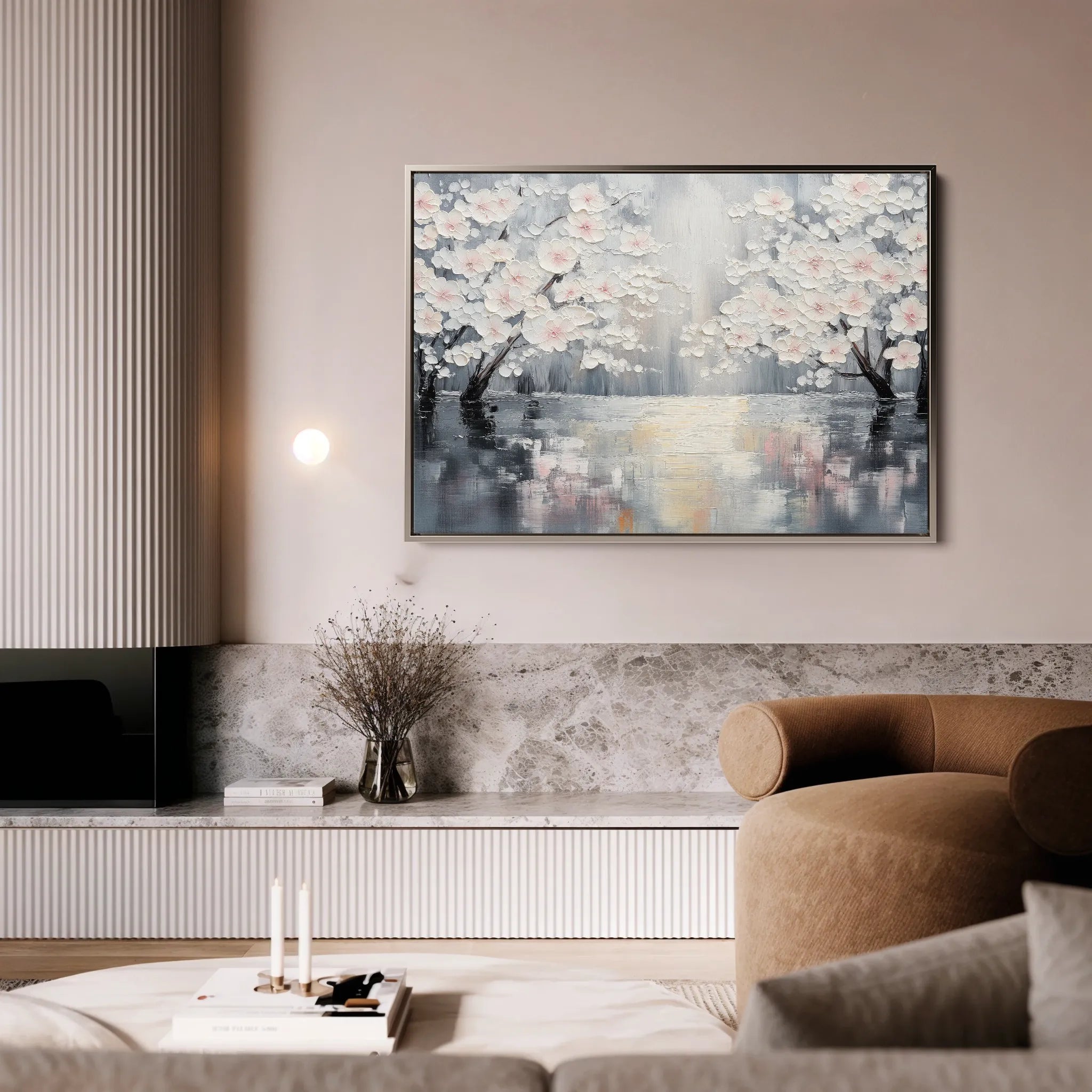 Floral 1065 Canvas Art 60 x 40 cm / Black