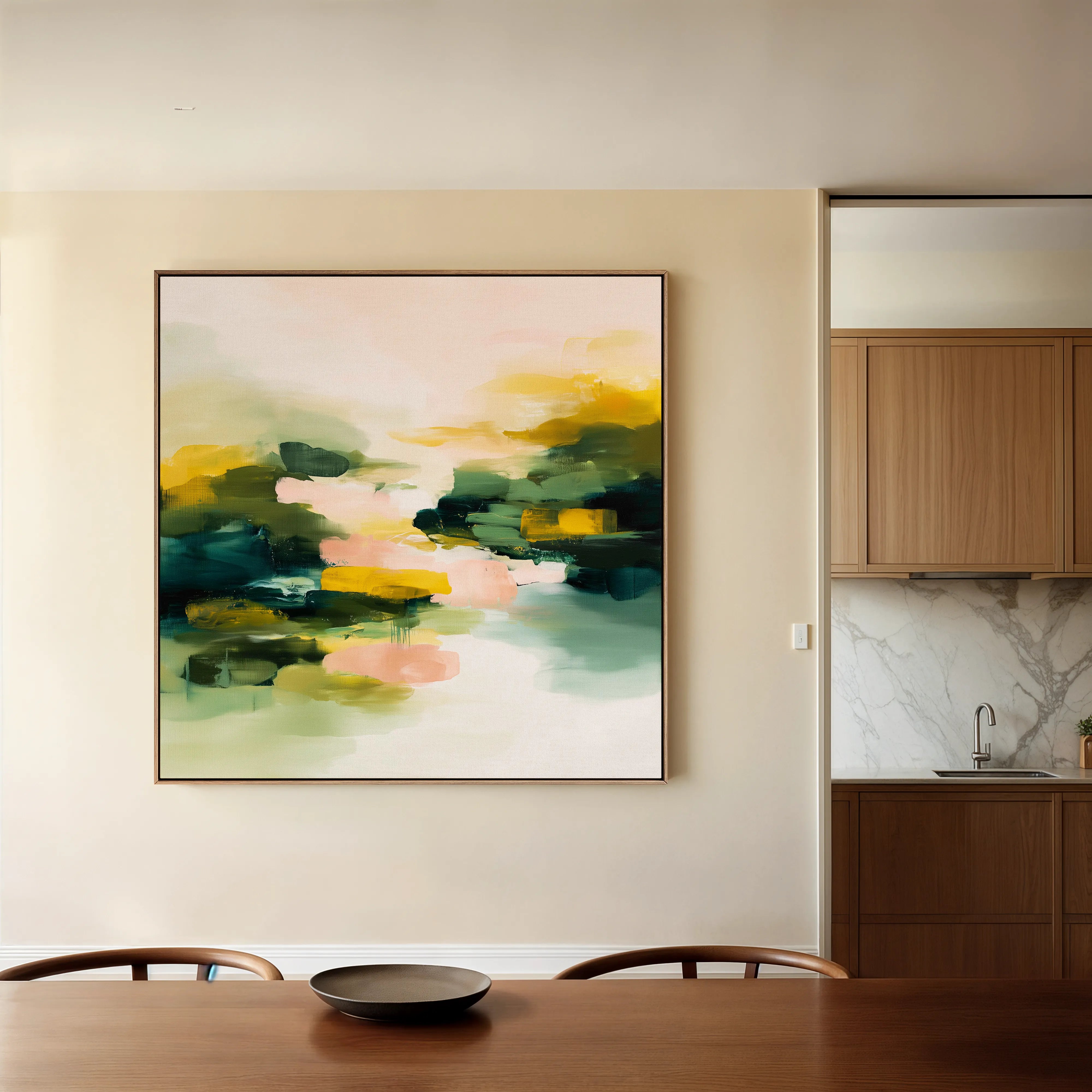 Abstract 1066 Canvas Art 60 x 60 cm / Black