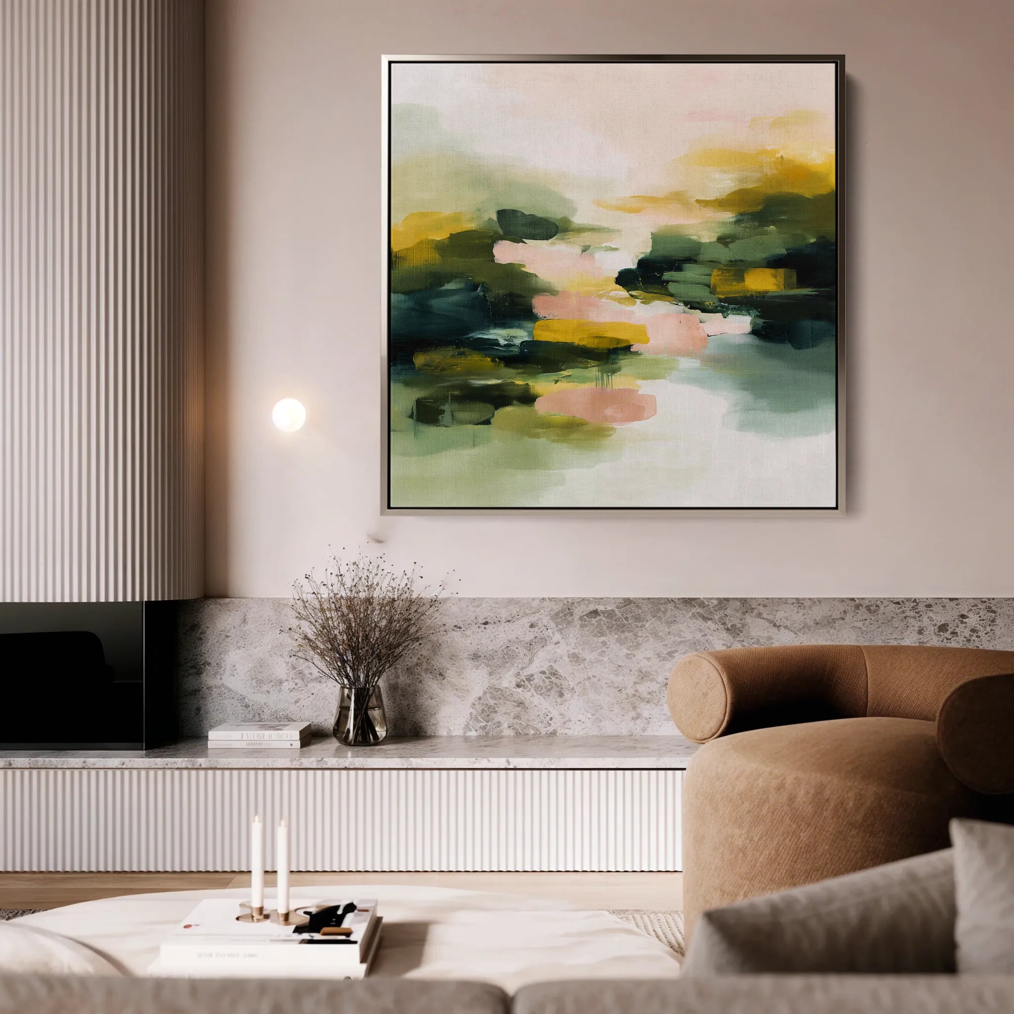 Abstract 1066 Canvas Art 60 x 60 cm / Black