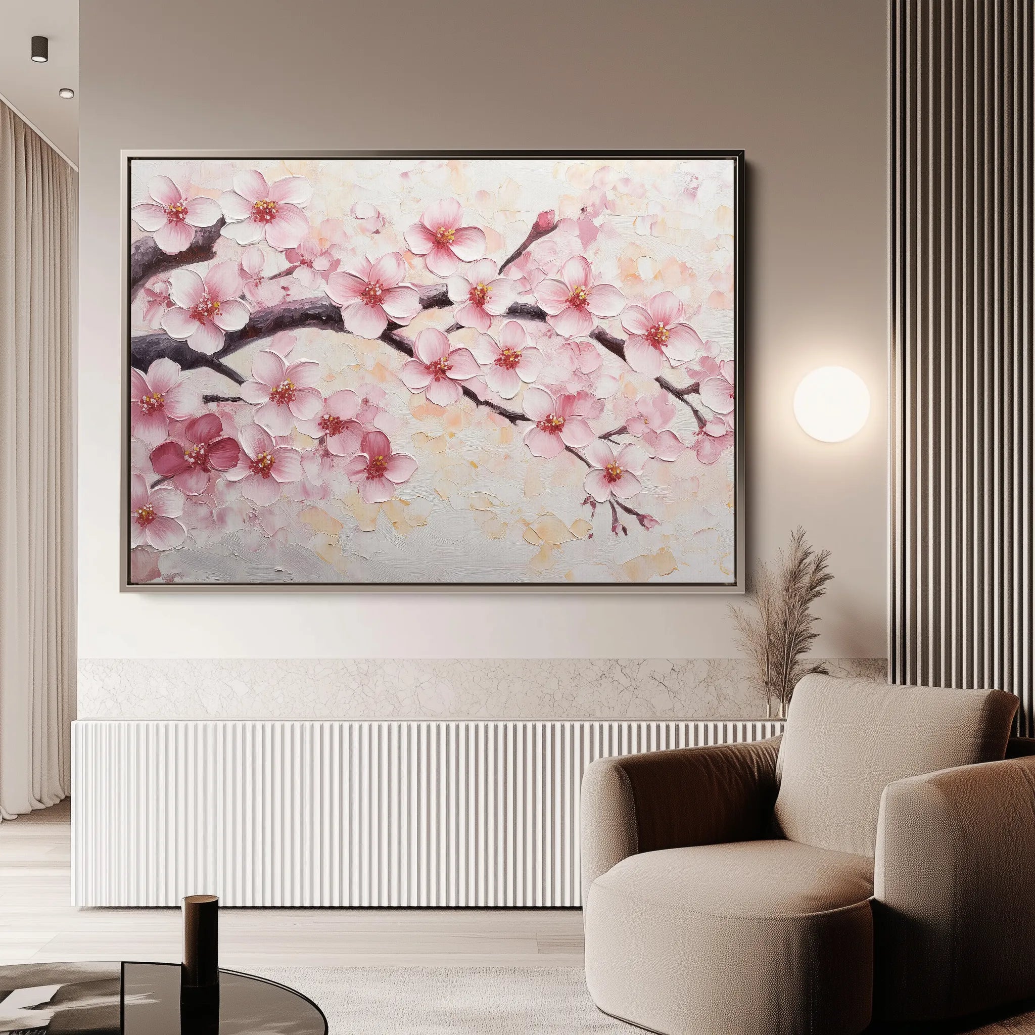 Floral 1066 Canvas Art 60 x 40 cm / Black
