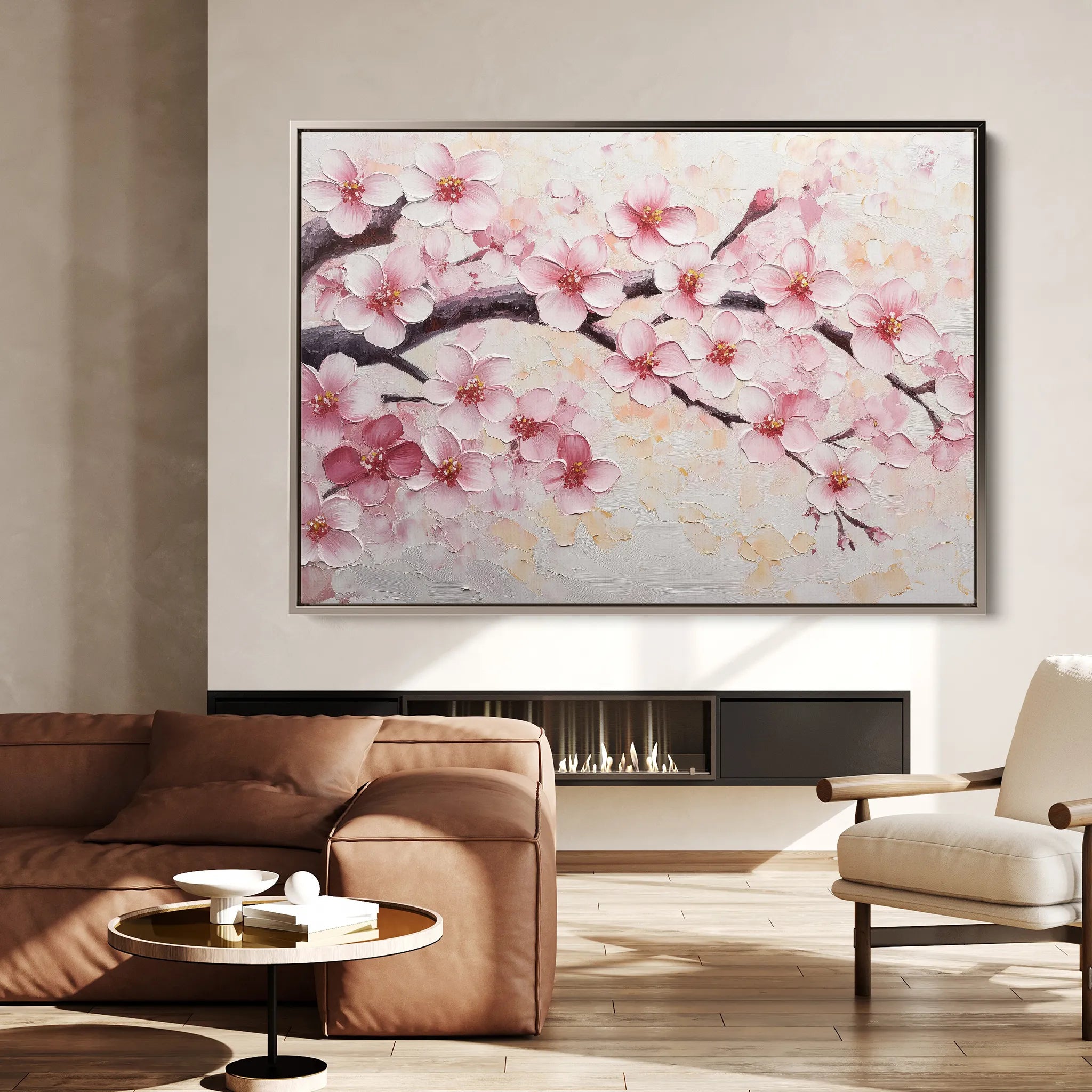 Floral 1066 Canvas Art 60 x 40 cm / Black