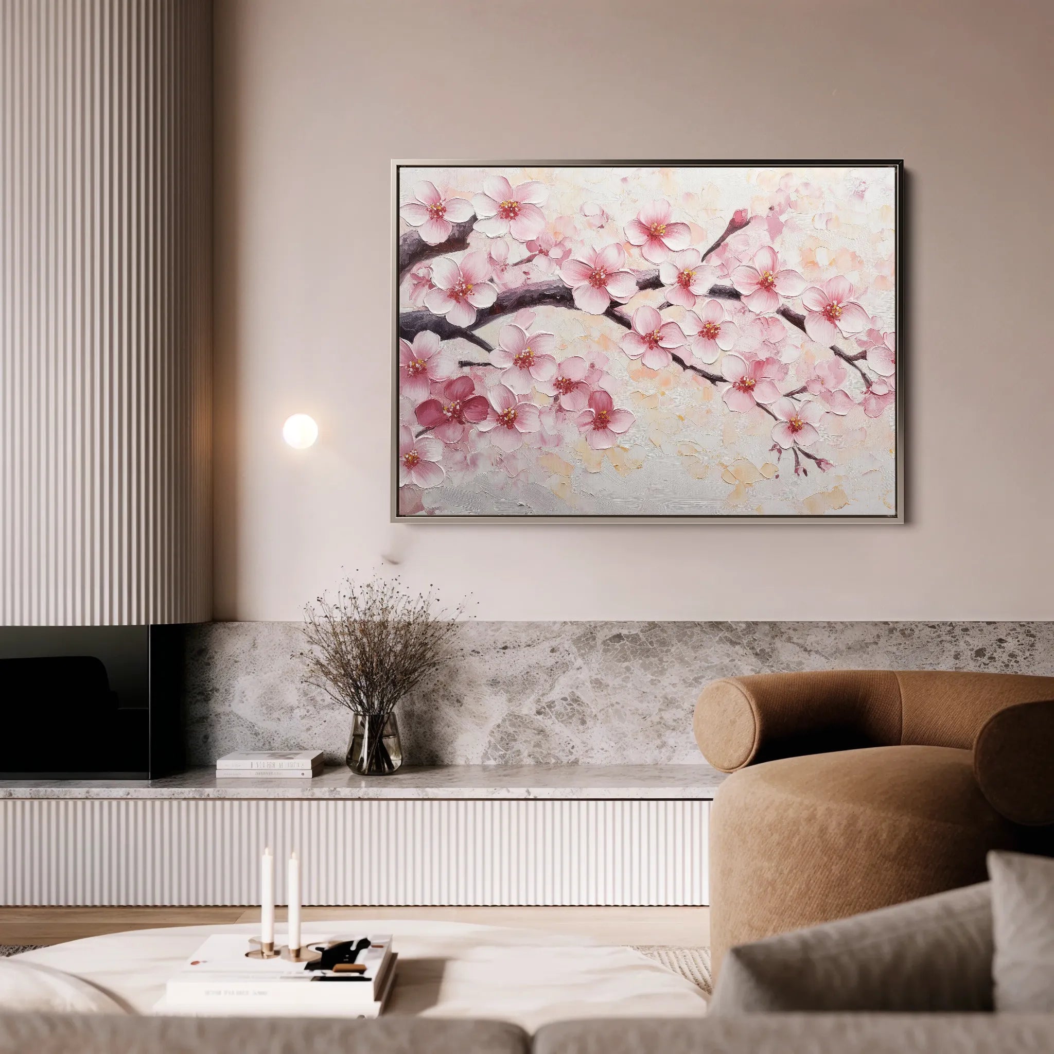 Floral 1066 Canvas Art 60 x 40 cm / Black