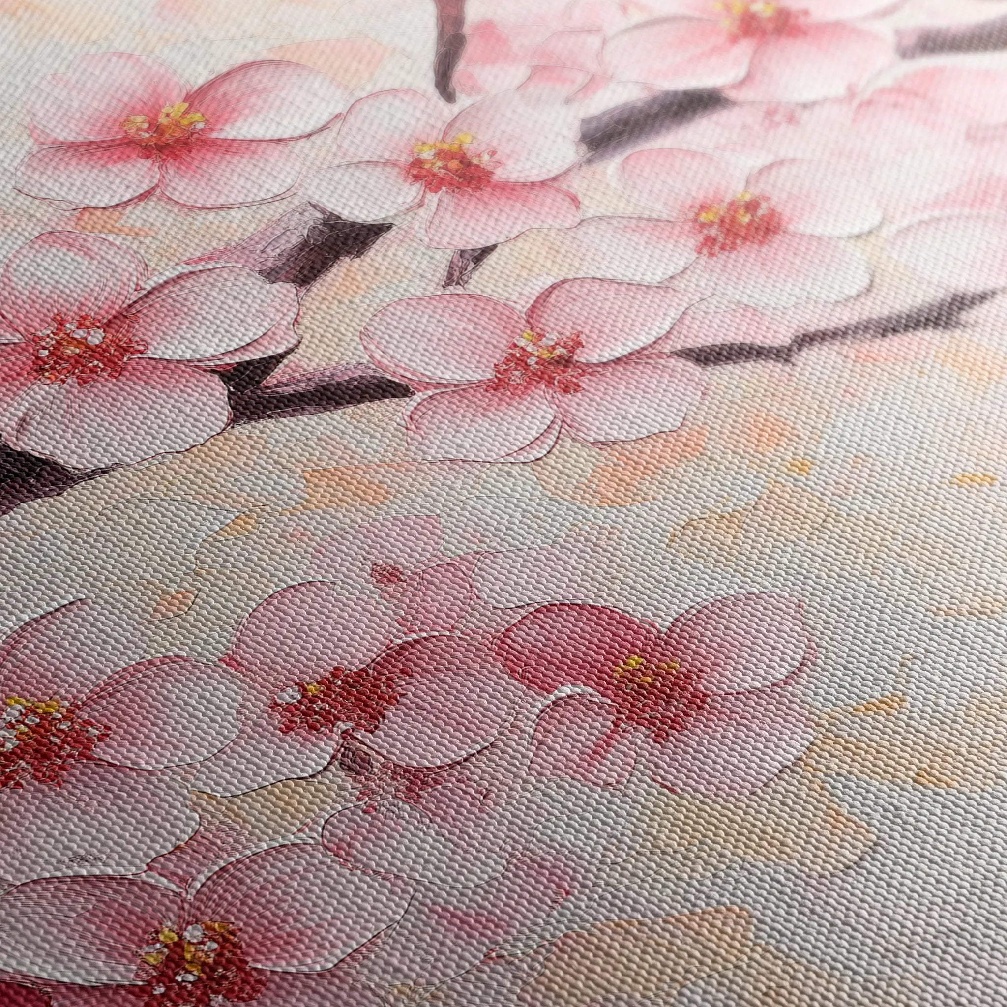 Floral 1066 Canvas Art 60 x 40 cm / Black