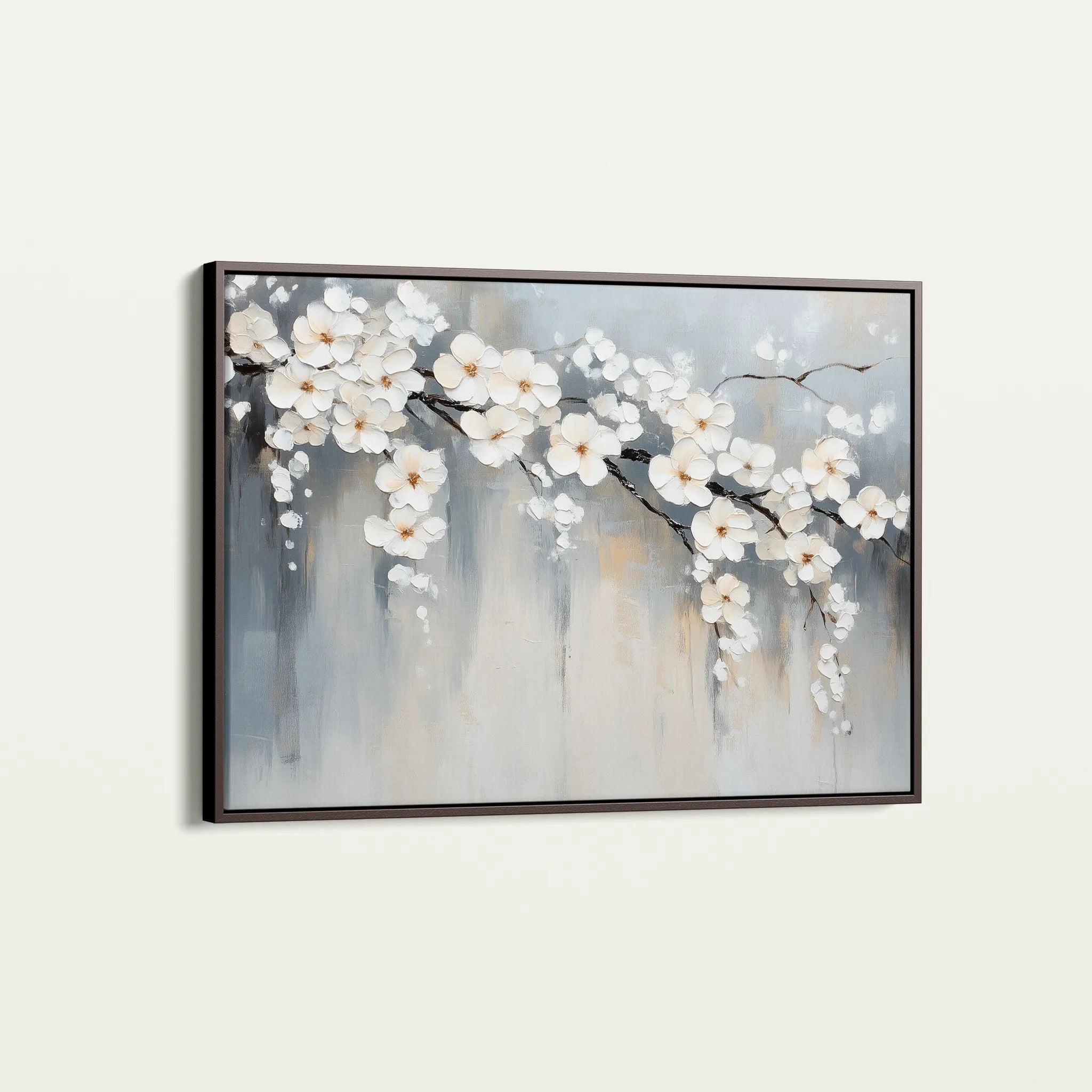 Floral 1067 Canvas Art 60 x 40 cm / Black