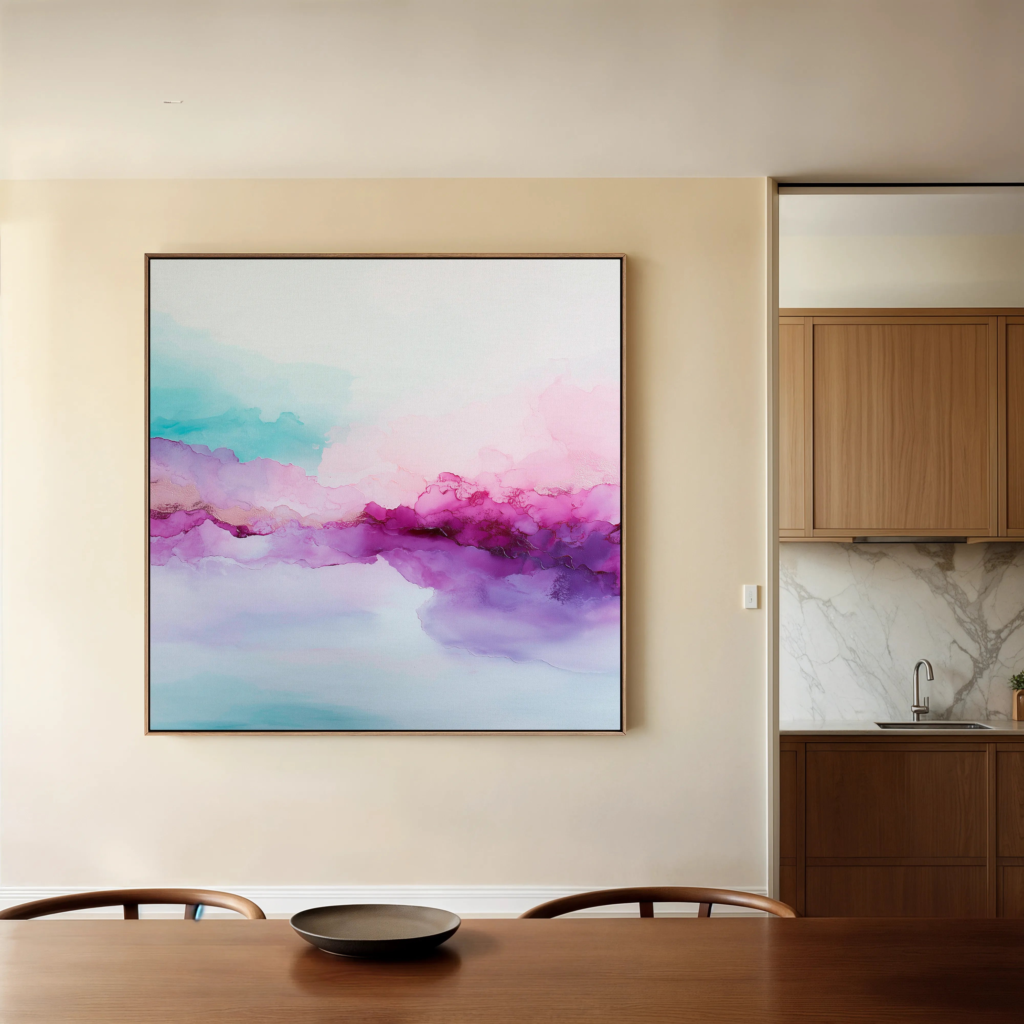Abstract 1069 Canvas Art 60 x 60 cm / Black