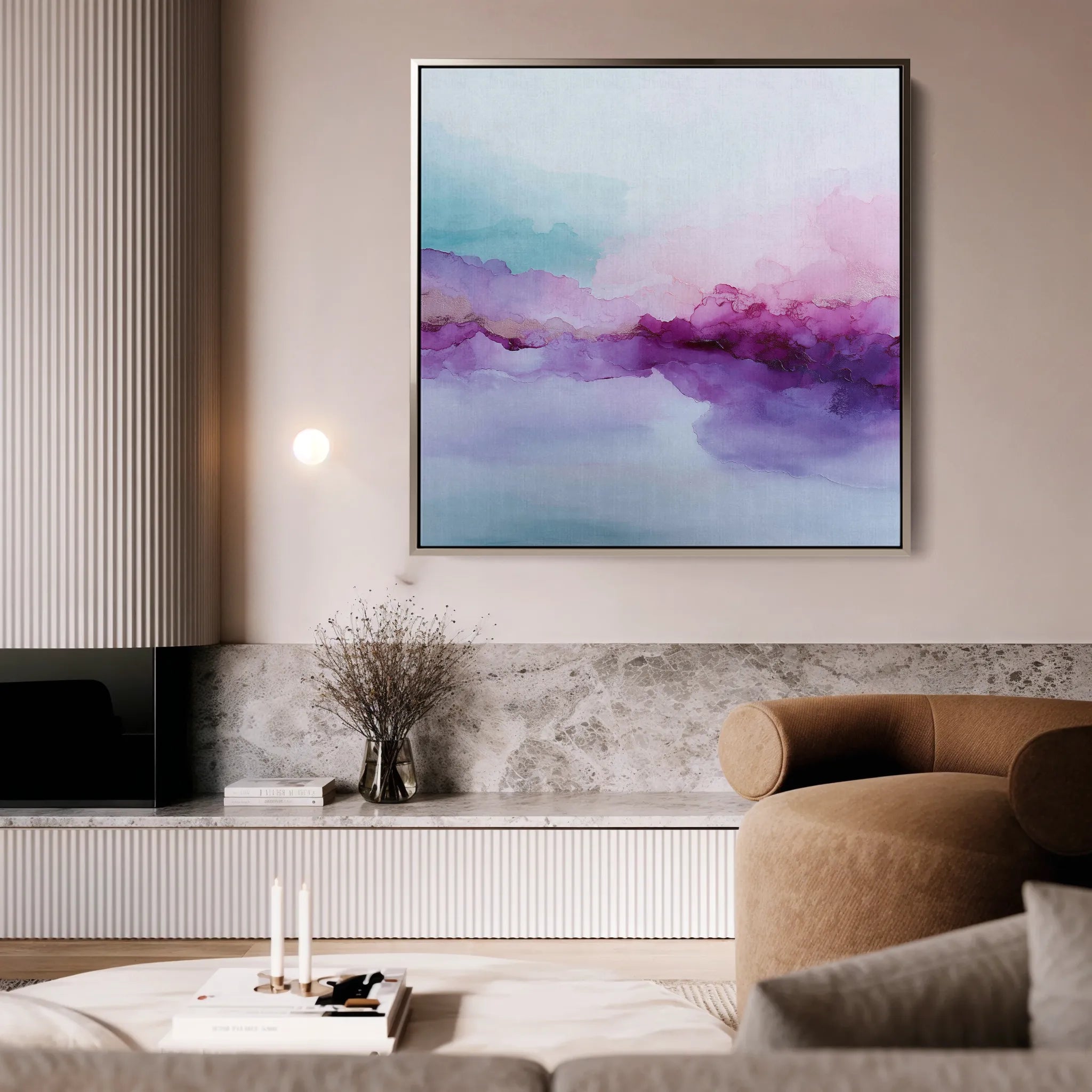 Abstract 1069 Canvas Art 60 x 60 cm / Black