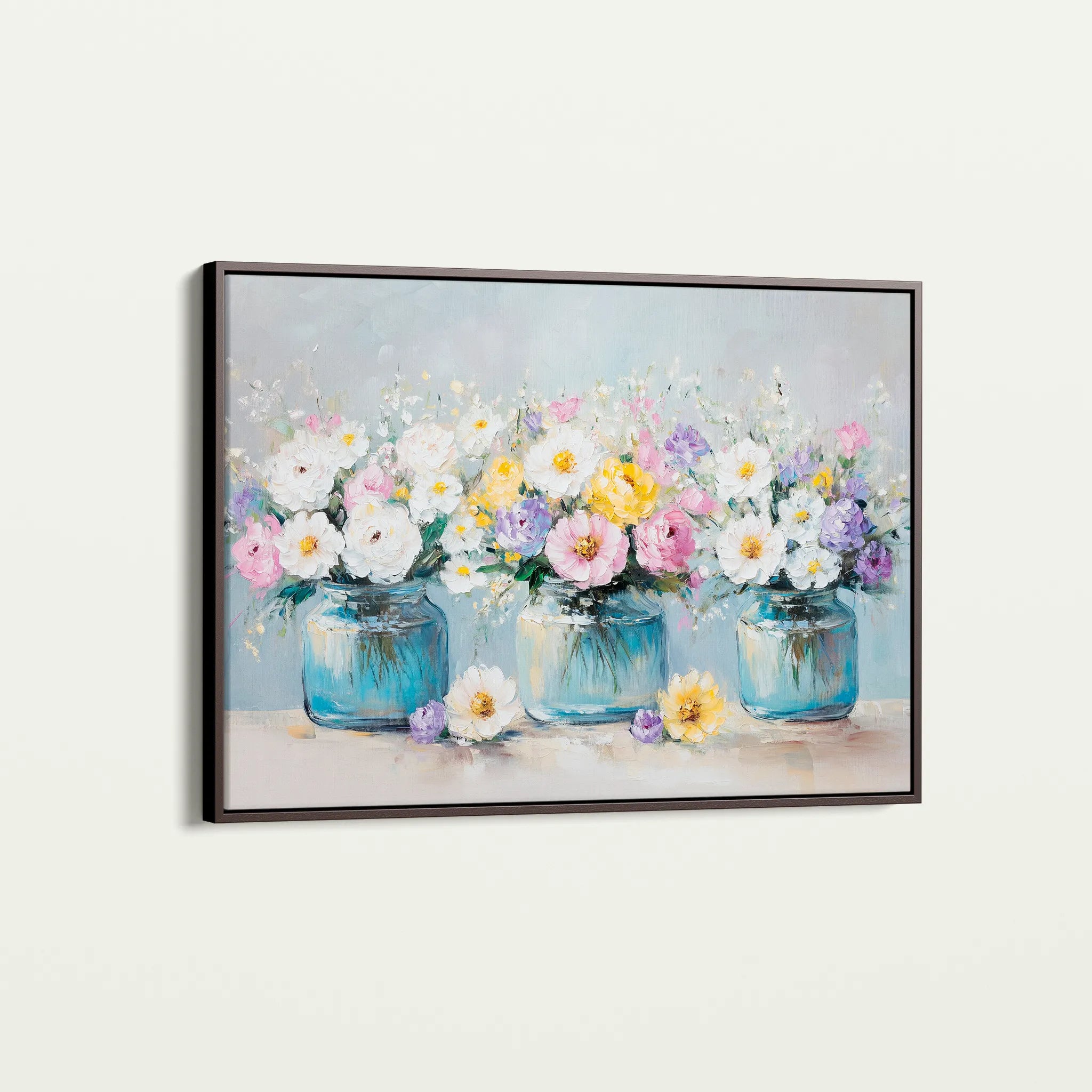 Floral 1069 Canvas Art 60 x 40 cm / Black