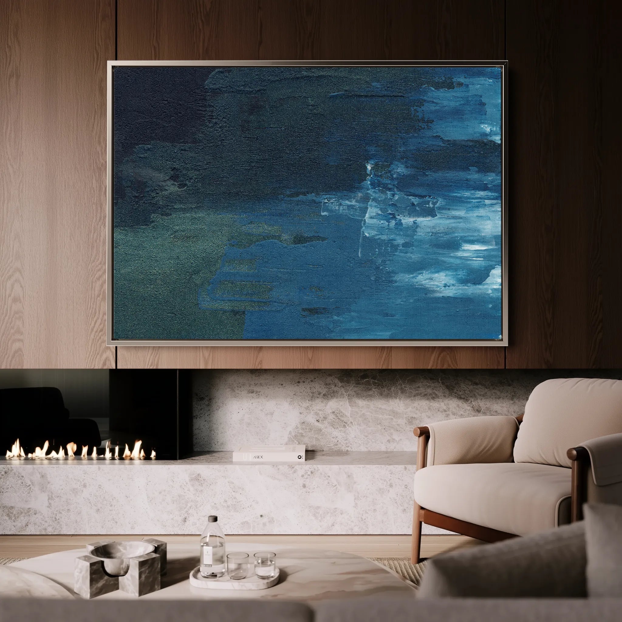 Abstract 107 Canvas Art 60 x 40 cm / Black