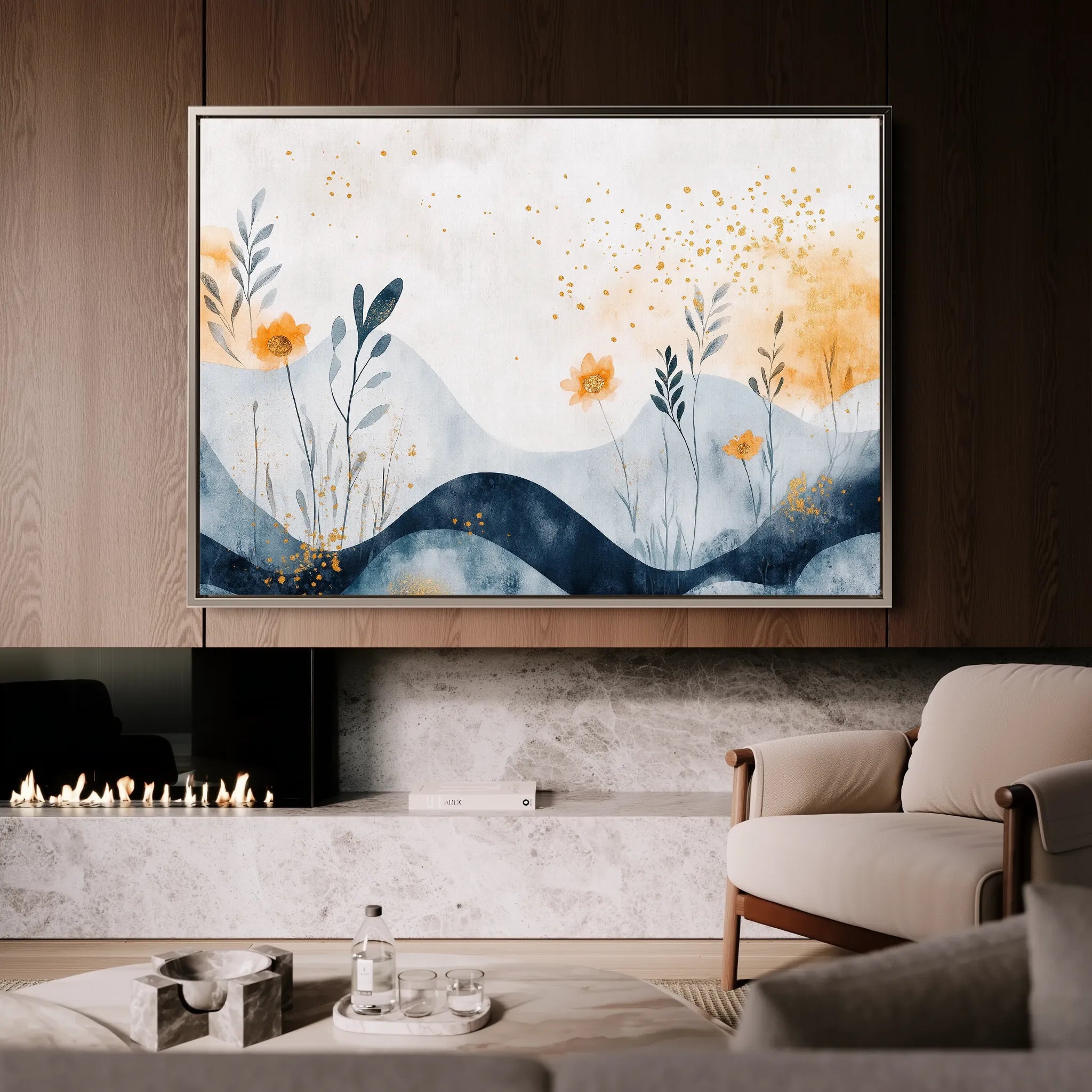 Boho 107 Canvas Art 60 x 40 cm / Black