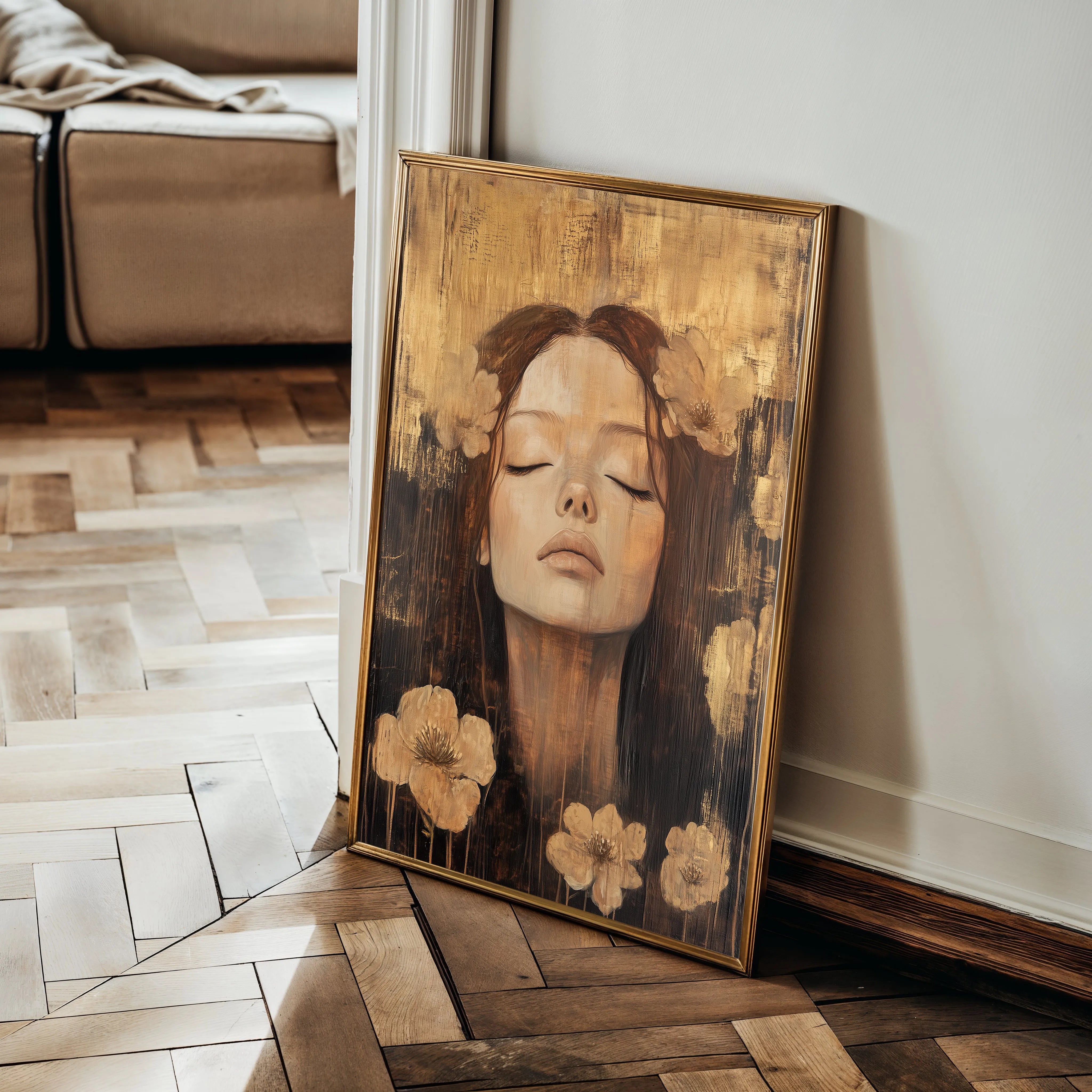 Portrait 107 Canvas Art 60 x 40 cm / Black