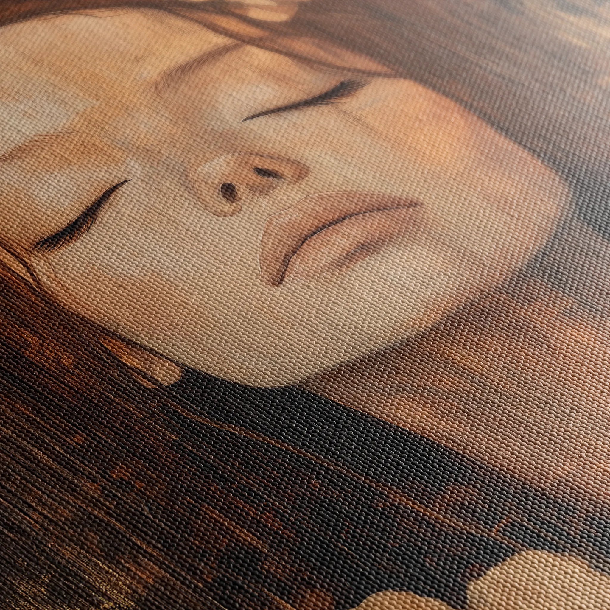 Portrait 107 Canvas Art 60 x 40 cm / Black