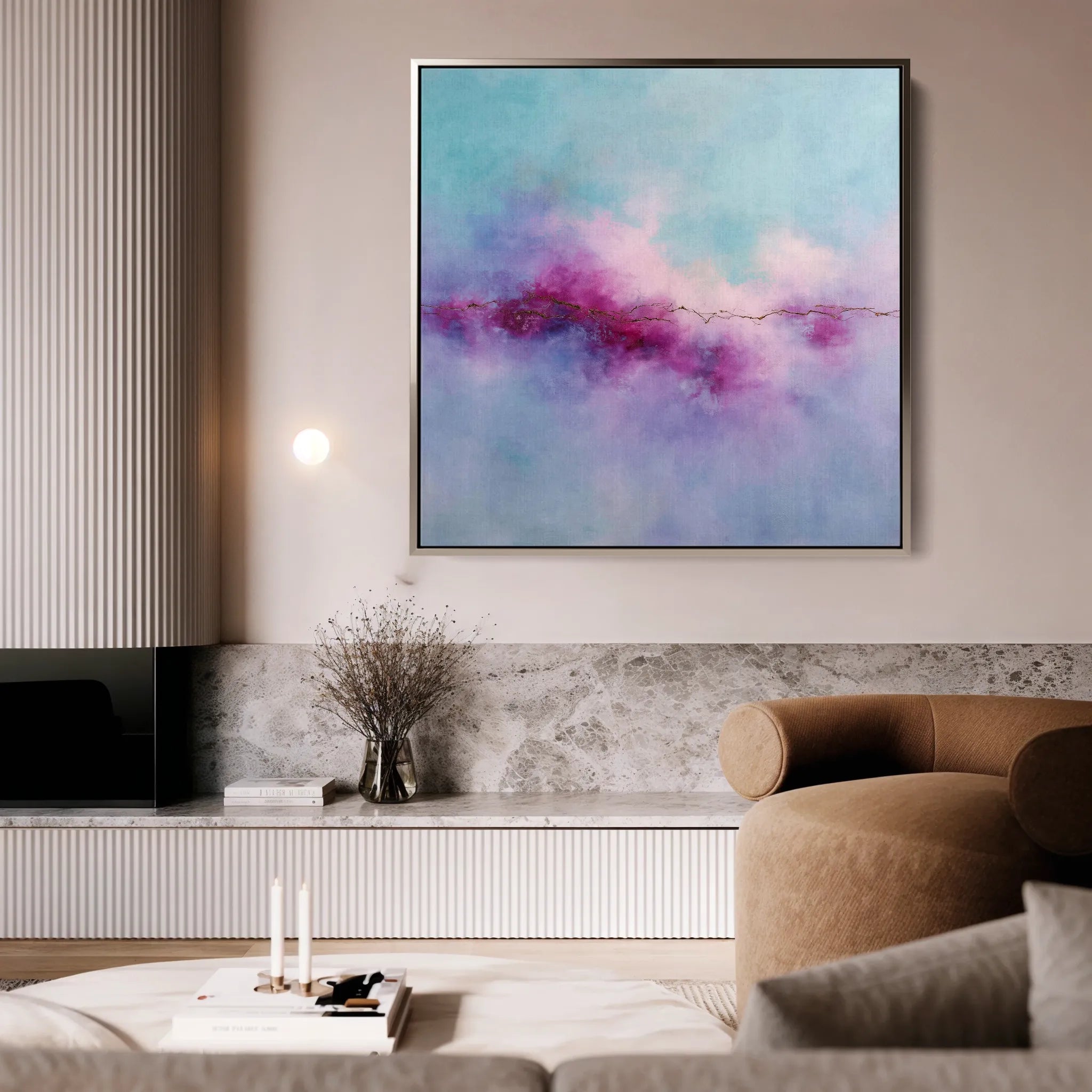 Abstract 1070 Canvas Art 60 x 60 cm / Black