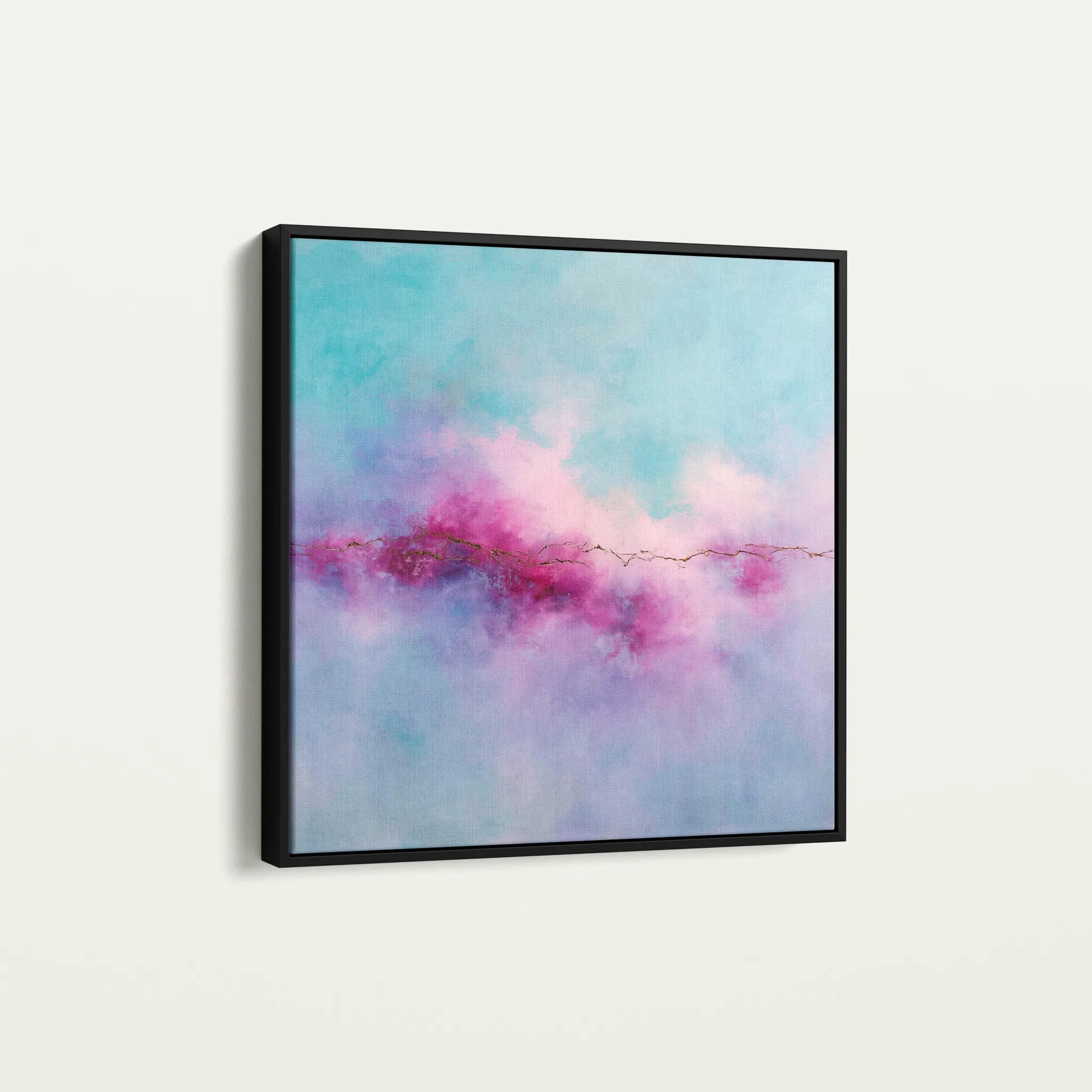 Abstract 1070 Canvas Art 60 x 60 cm / Black