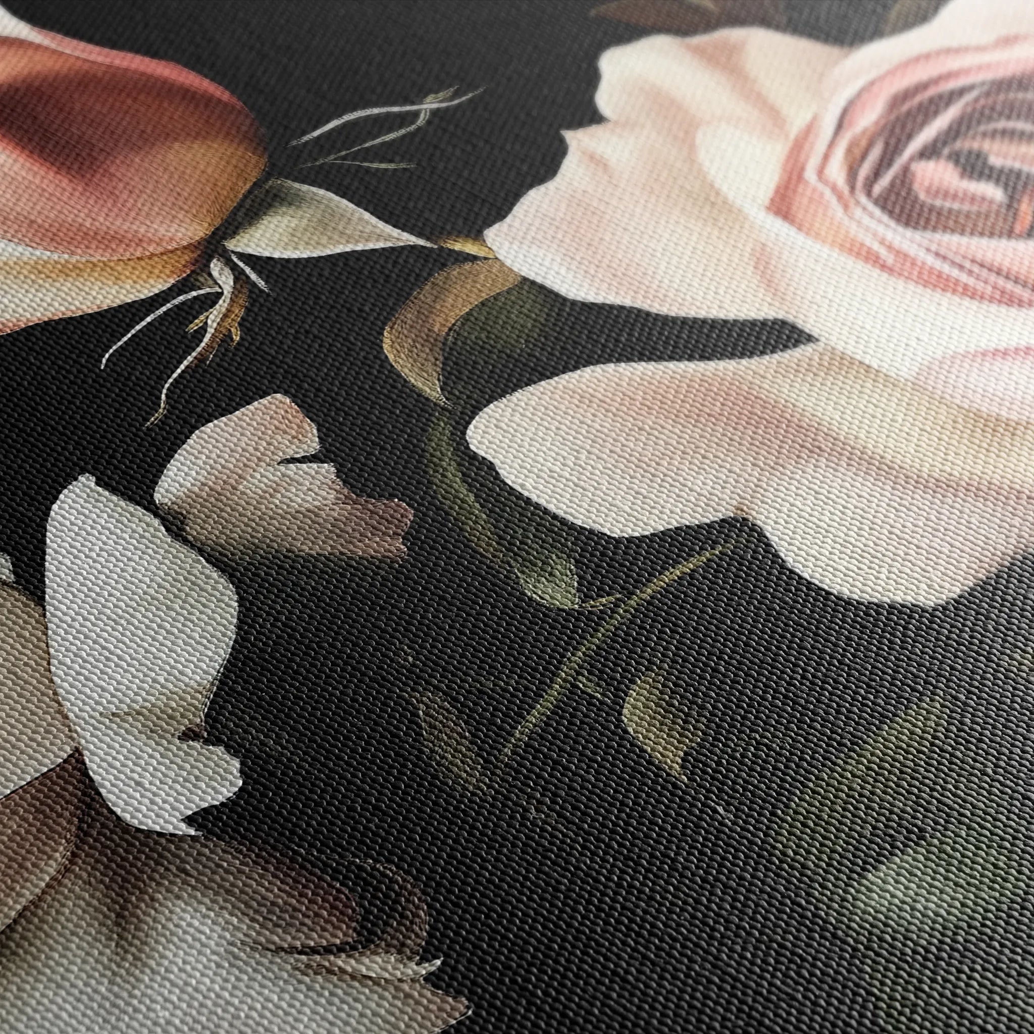 Floral 1070 Canvas Art 60 x 40 cm / Black