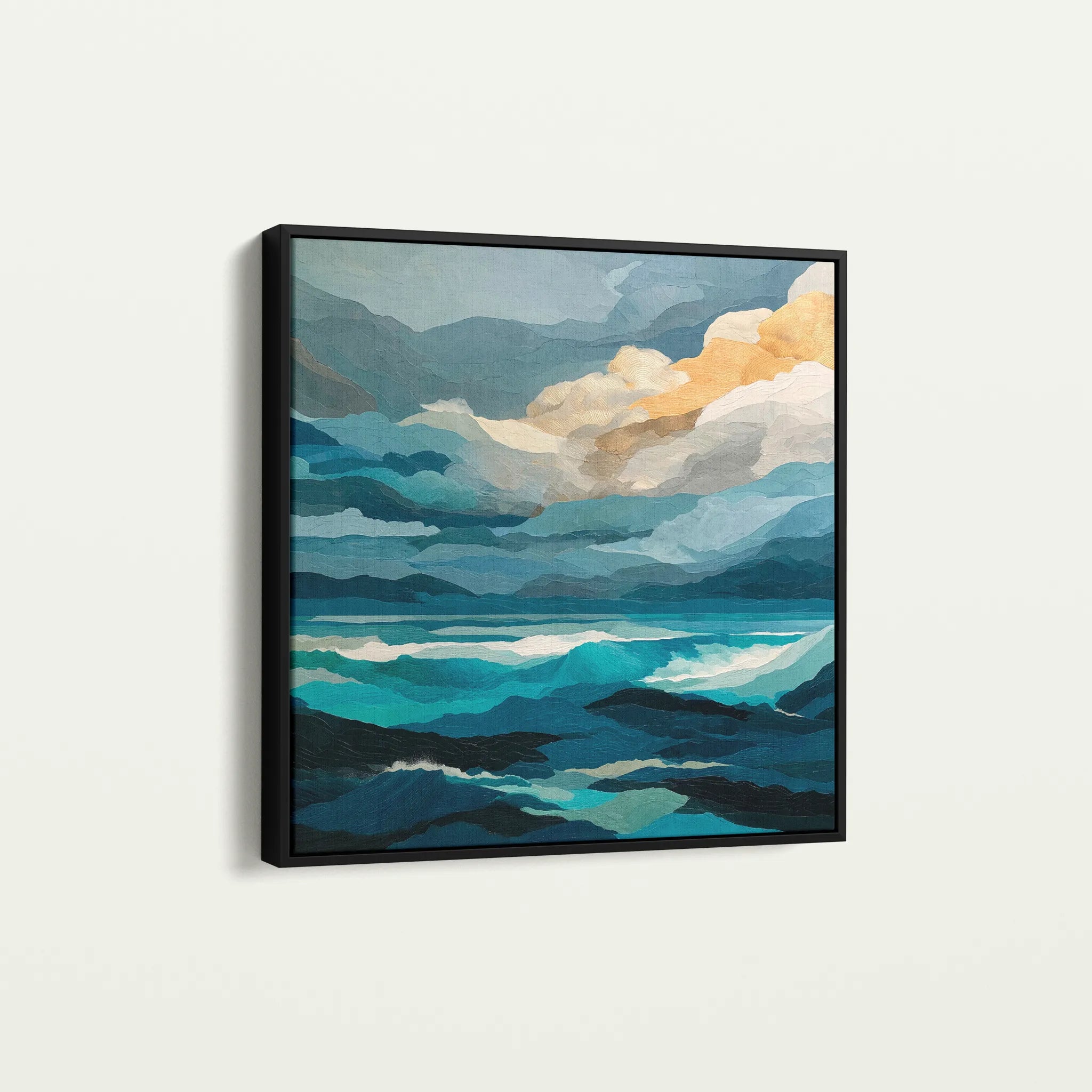 Abstract 1071 Canvas Art 60 x 60 cm / Black