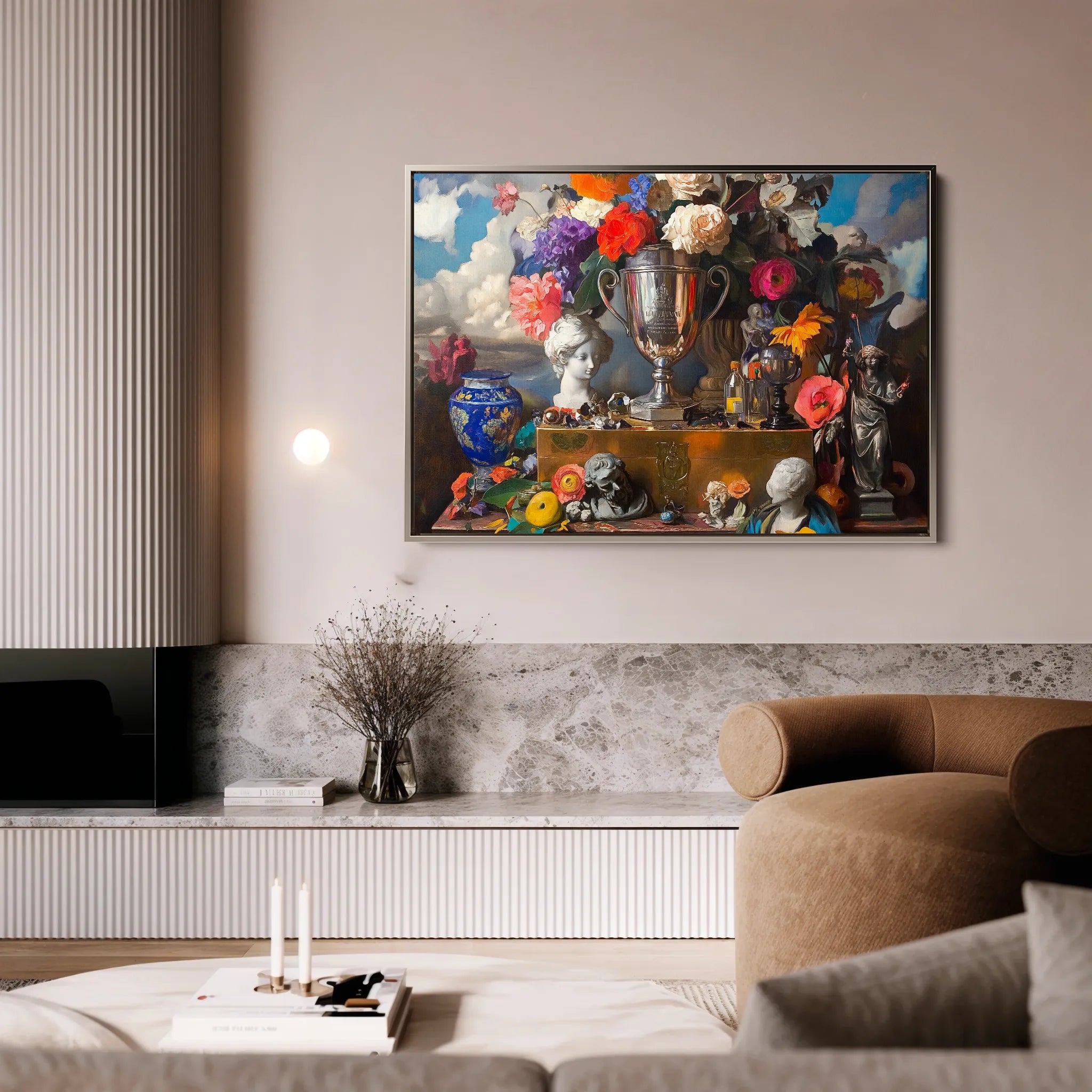 Floral 1071 Canvas Art 60 x 40 cm / Black