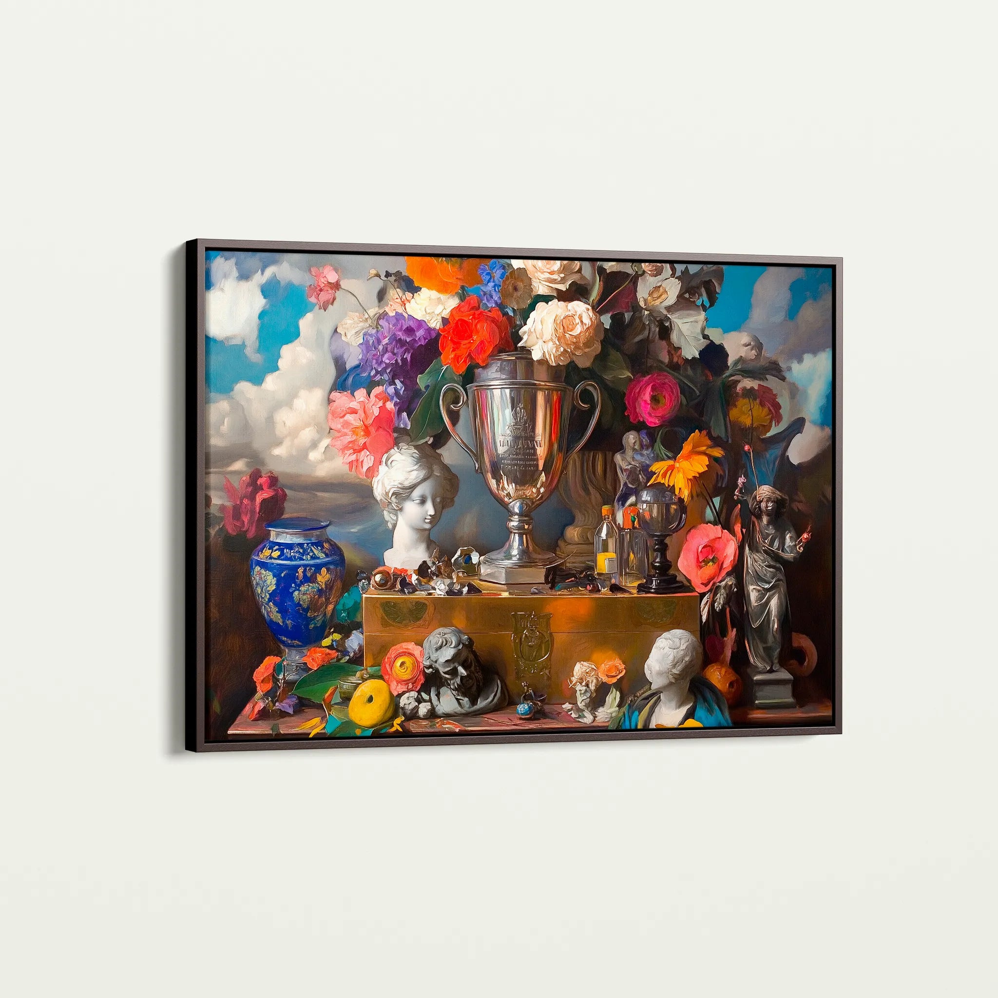 Floral 1071 Canvas Art 60 x 40 cm / Black