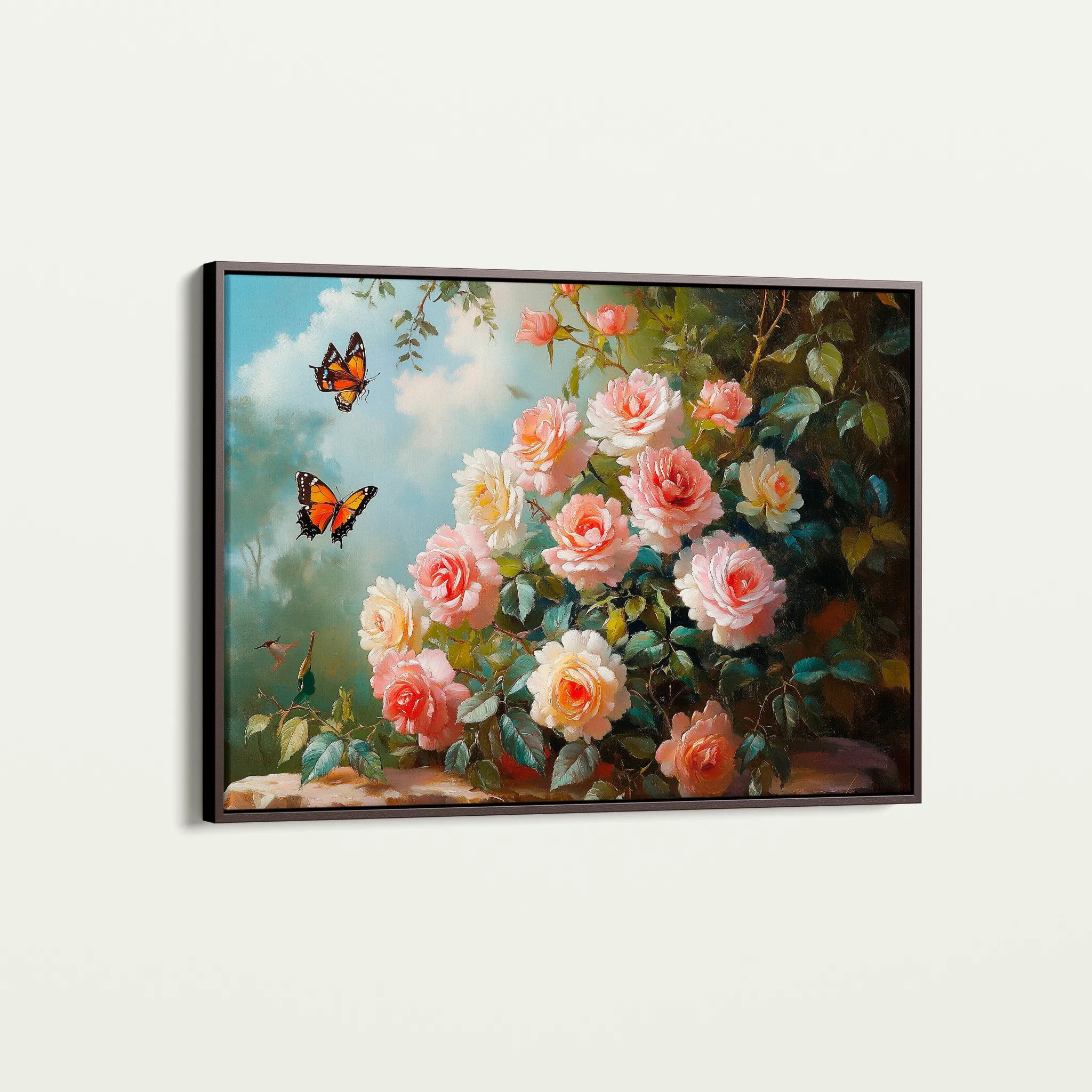 Floral 1072 Canvas Art 60 x 40 cm / Black